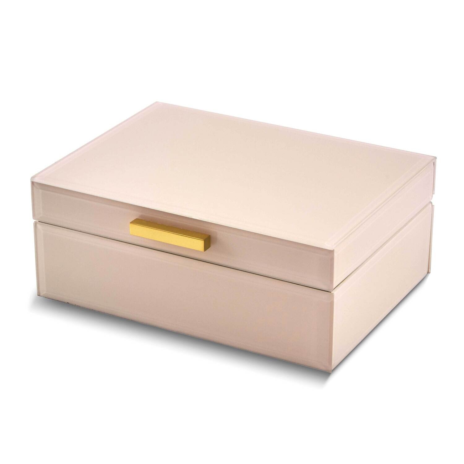 Pink Gold-tone Handle Jewelry Box GM26030