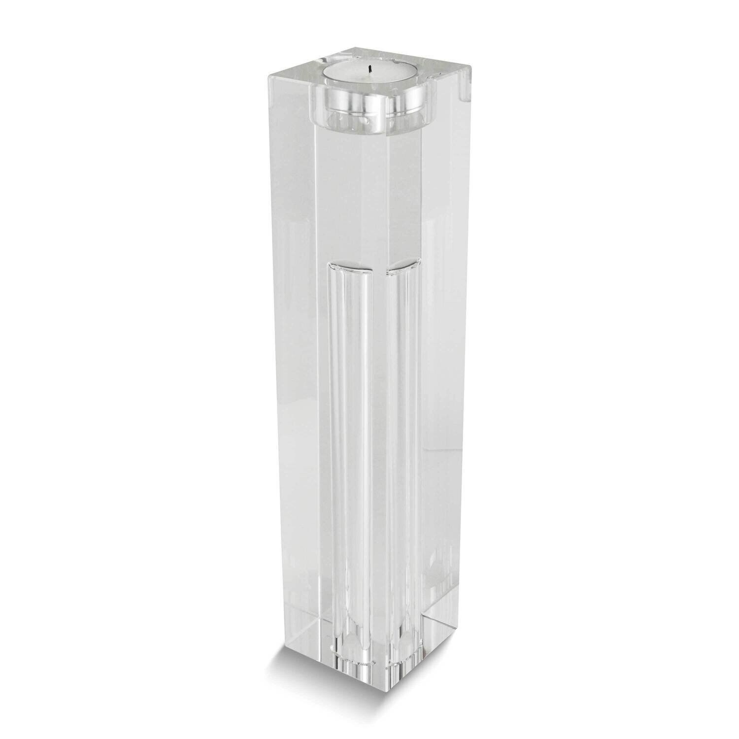 Large Rectangular Crystal Glass Bud Vase/ Tealight Candle Holder GM26045L