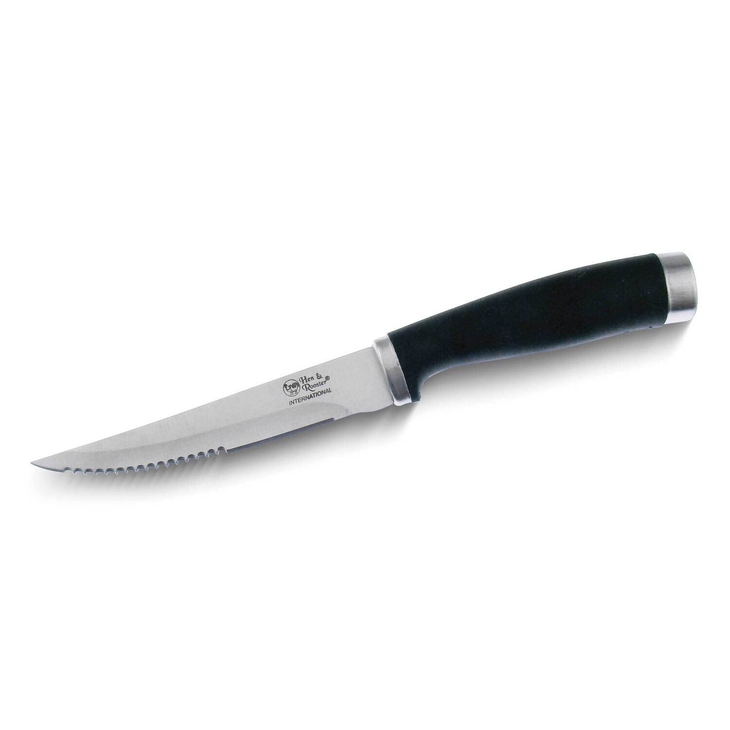 Stainless Steel 6 Piece Rubber Handle Steak Knife Set GM26084