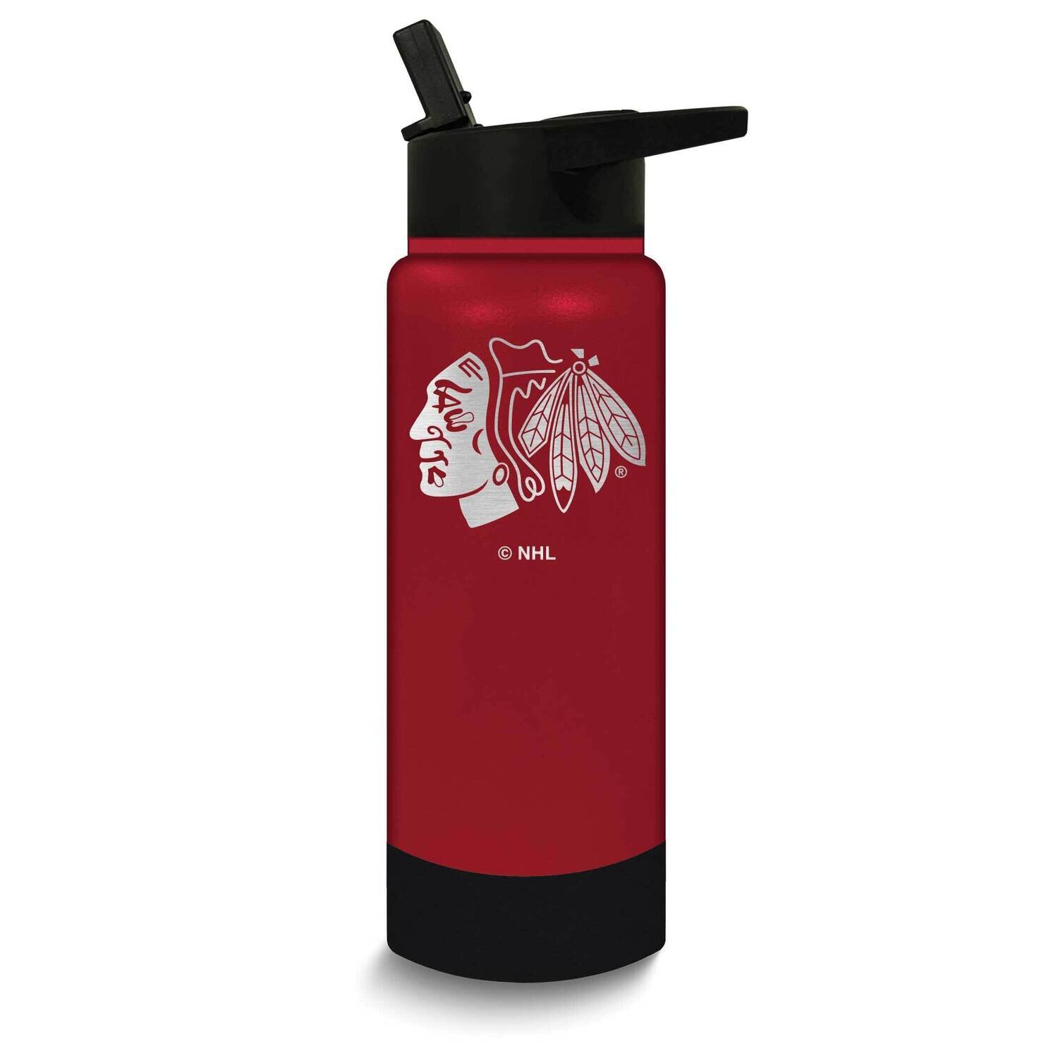 NHL Chicago Blackhawks Stainless JR Water Bottle GM26114-BLA