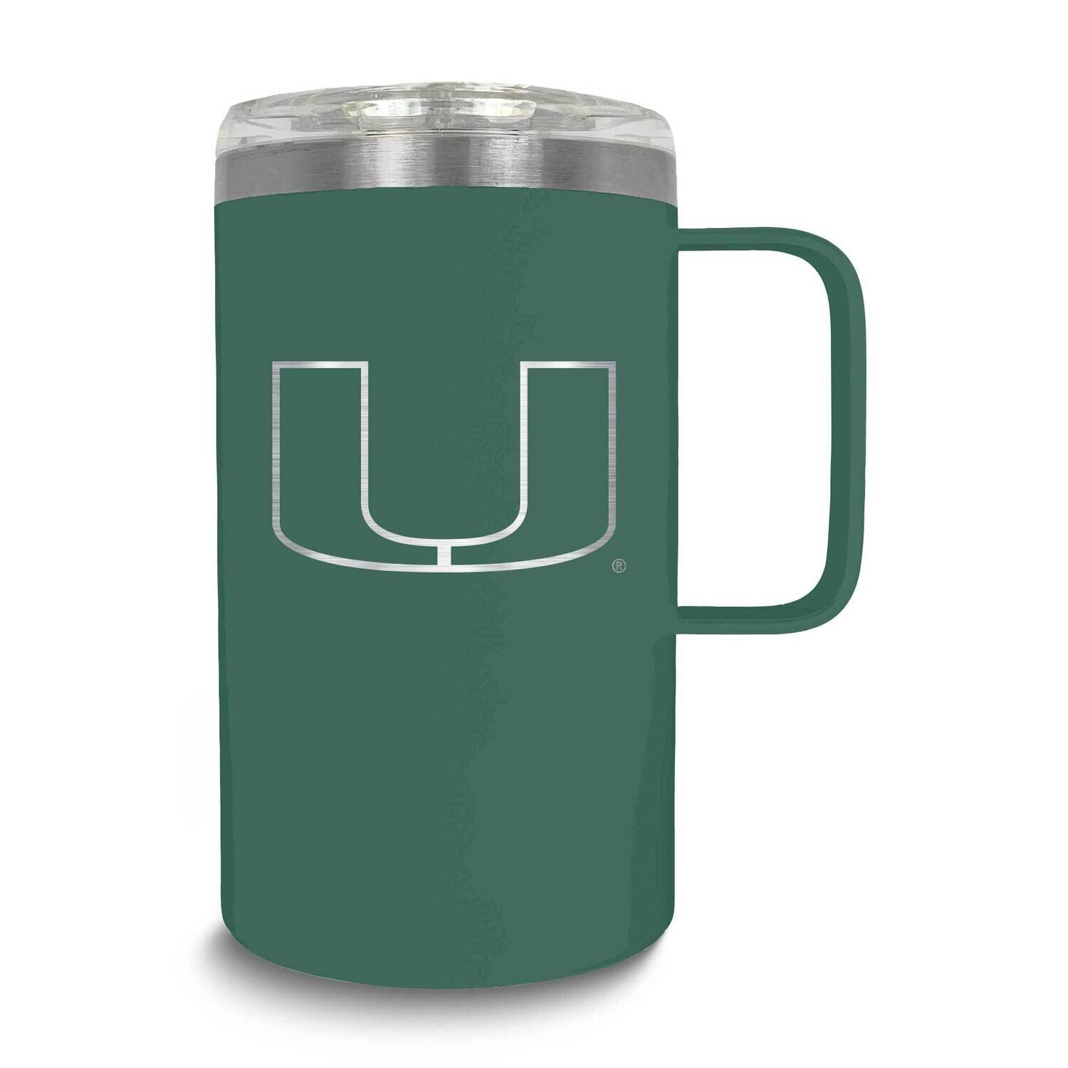 Collegiate Univeristy of Miami Stainless Steel Hustle Mug GM26107-UMF, MPN: GM26107-UMF, 1955680204…