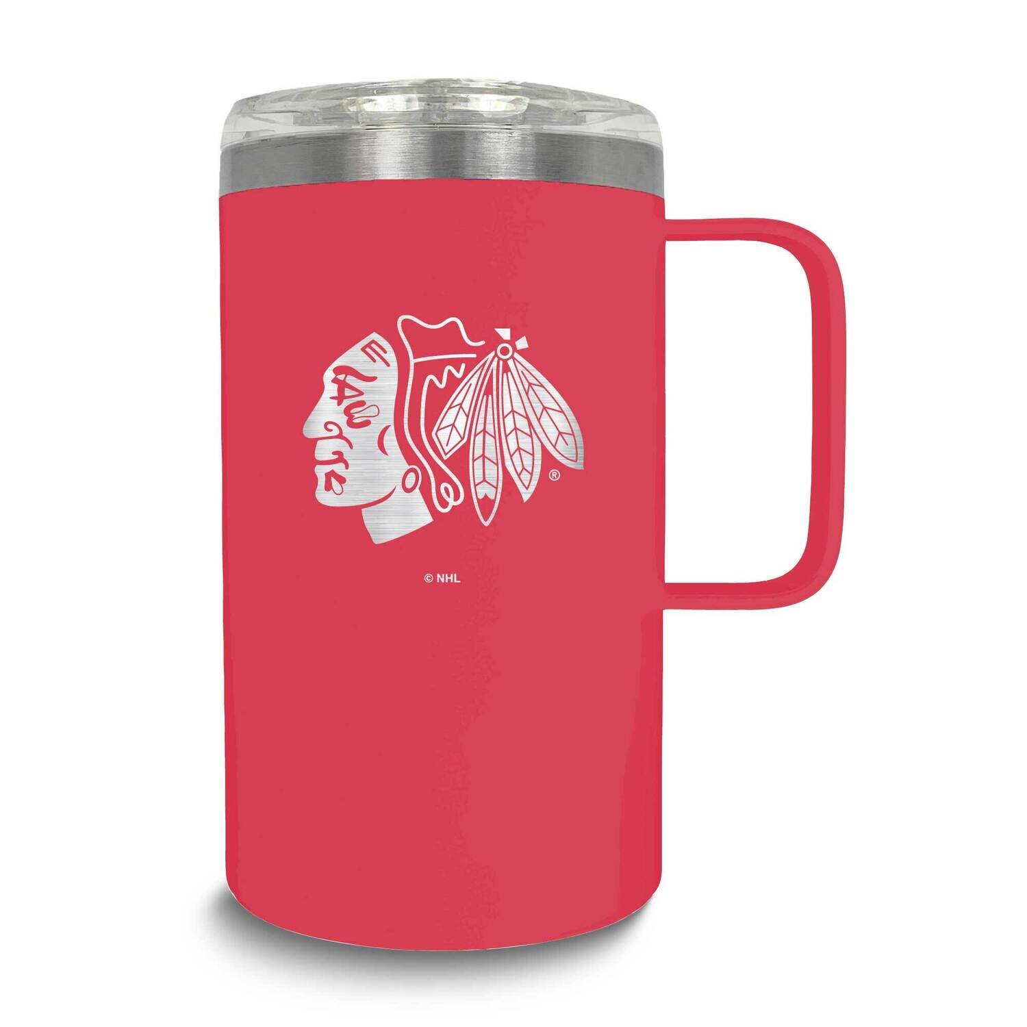 NHL Chicago Blackhawks Stainless Steel Hustle Mug GM26110-BLA, MPN: GM26110-BLA, 195568056931