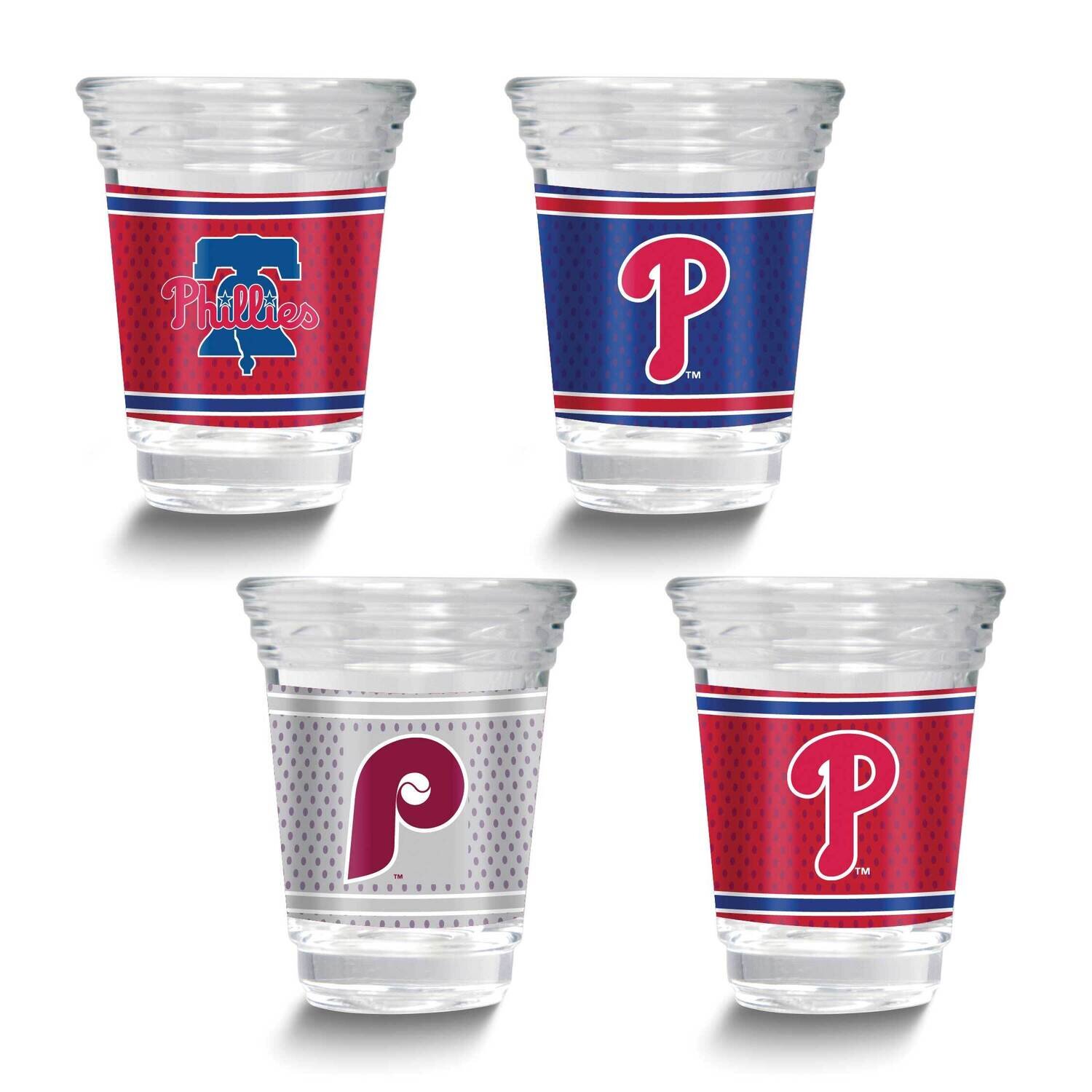 MLB Philadelphia Phillies 4-piece Shot Glass Set GM26124-PHI, MPN: GM26124-PHI, 737538033742