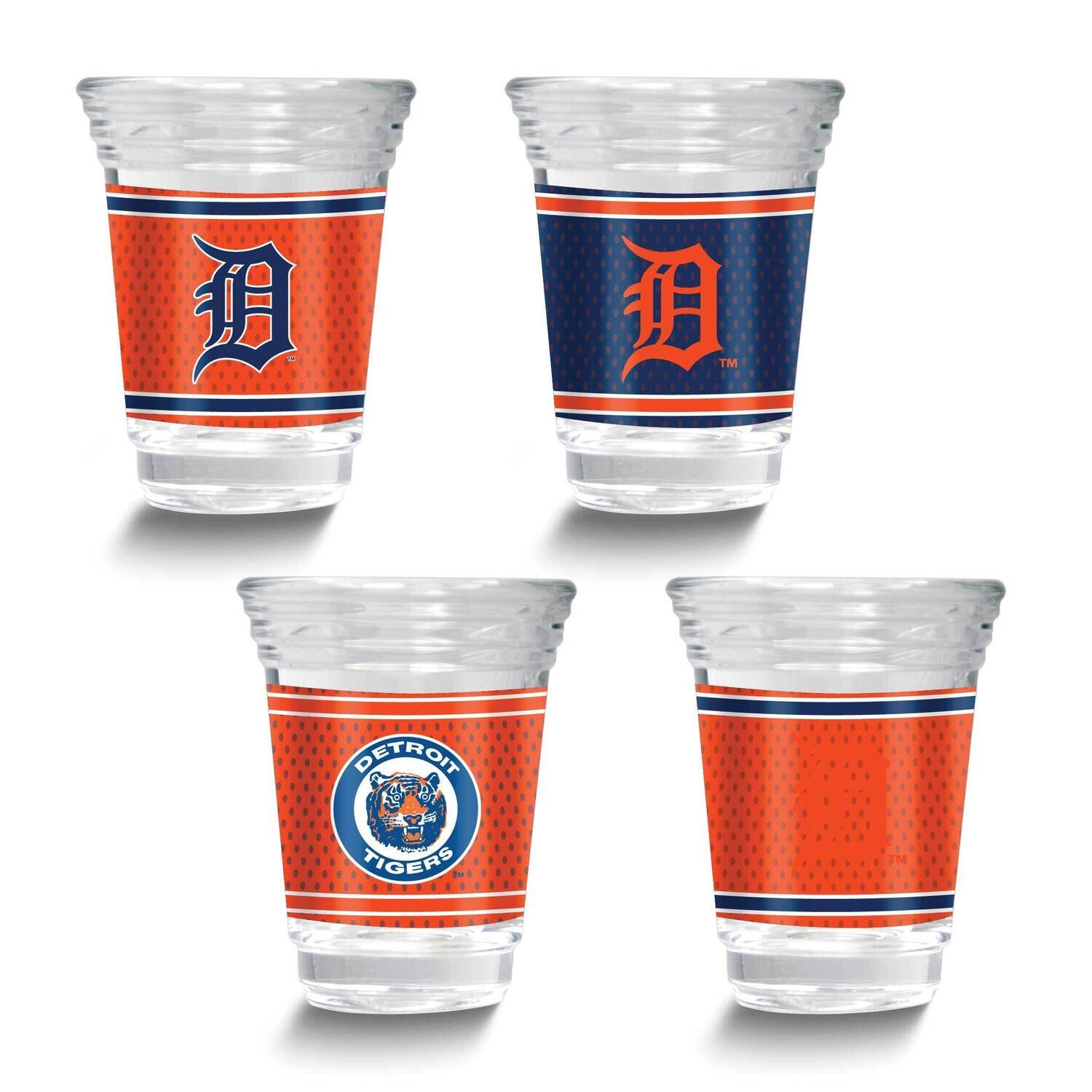 MLB Detroit Tigers 4-piece Shot Glass Set GM26124-TIG