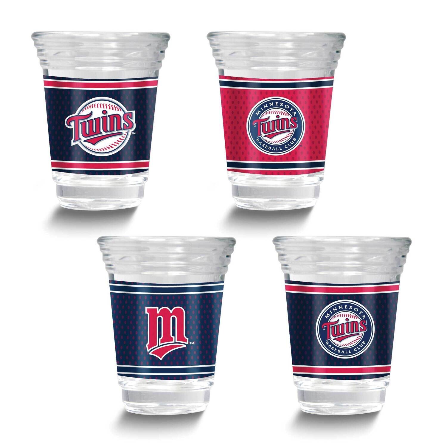 MLB Minnesota Twins 4-piece Shot Glass Set GM26124-TWN, MPN: GM26124-TWN, 737538033704