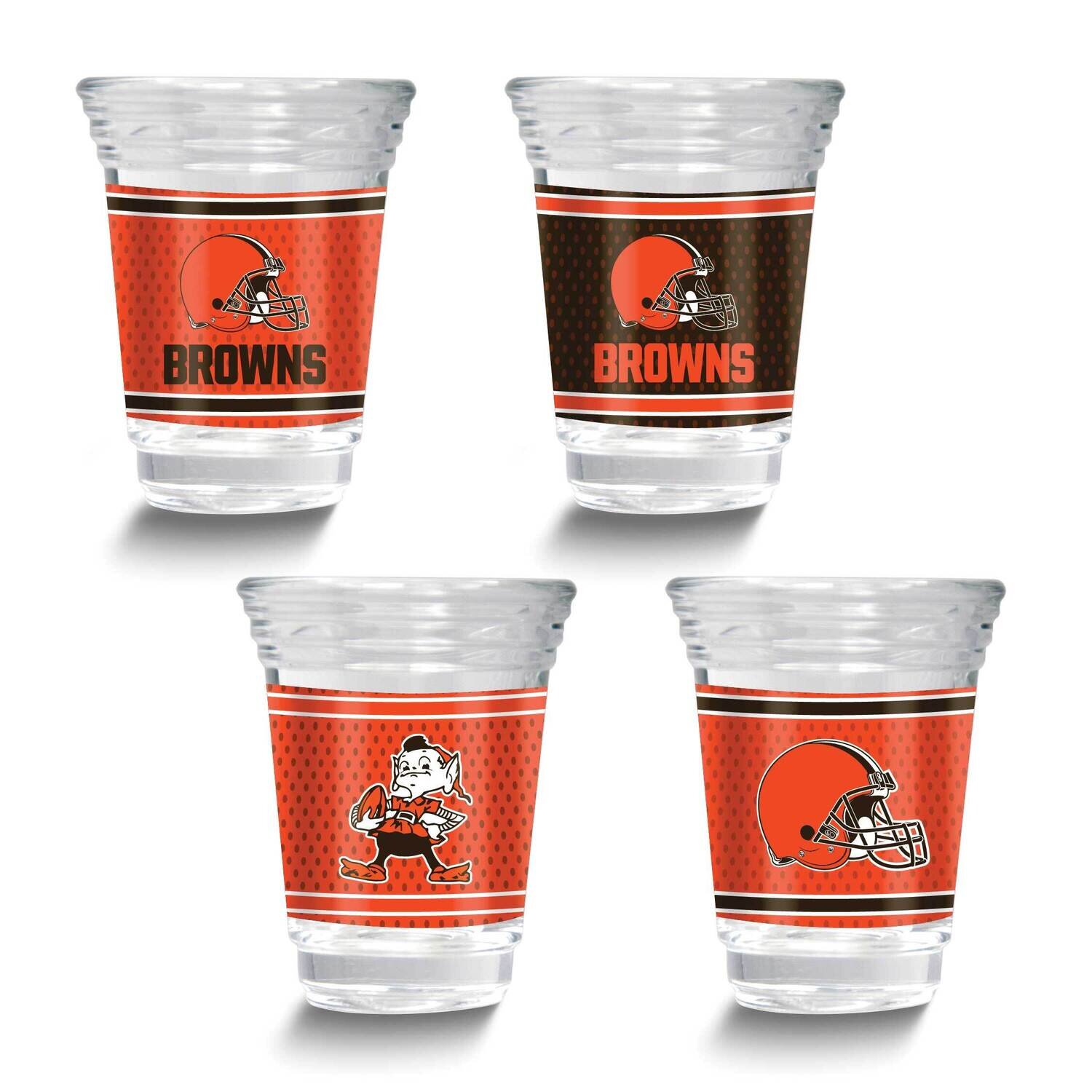 NFL Cleveland Browns 4-piece Shot Glass Set GM26125-BRW
