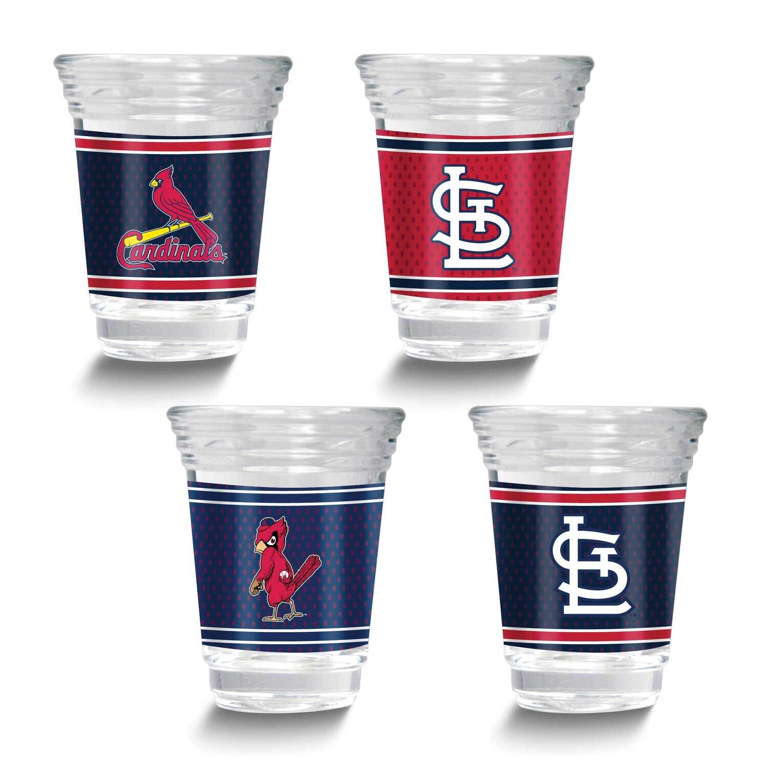 MLB St Louis Cardinals 4-piece Shot Glass Set GM26124-CRD