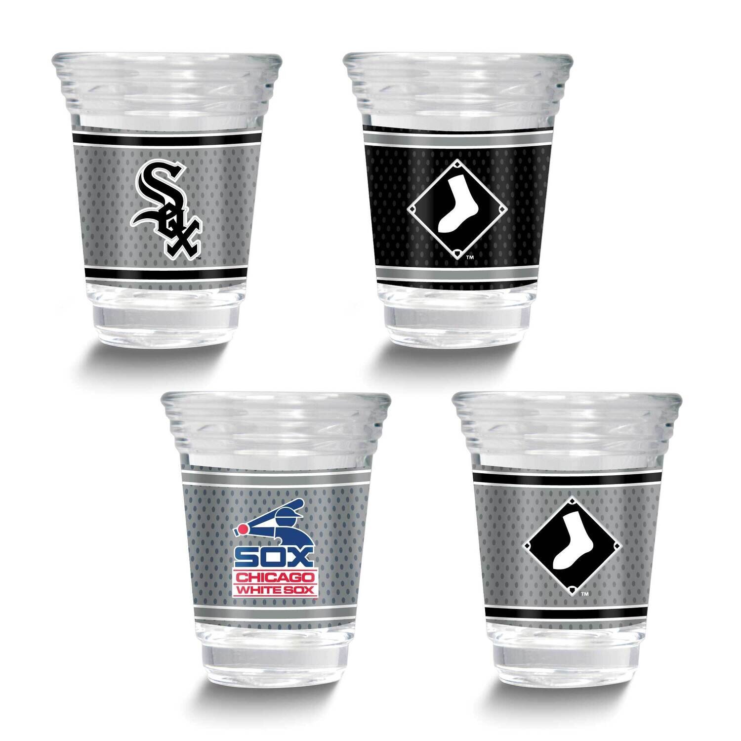 MLB Chicago White Sox 4-piece Shot Glass Set GM26124-WHI
