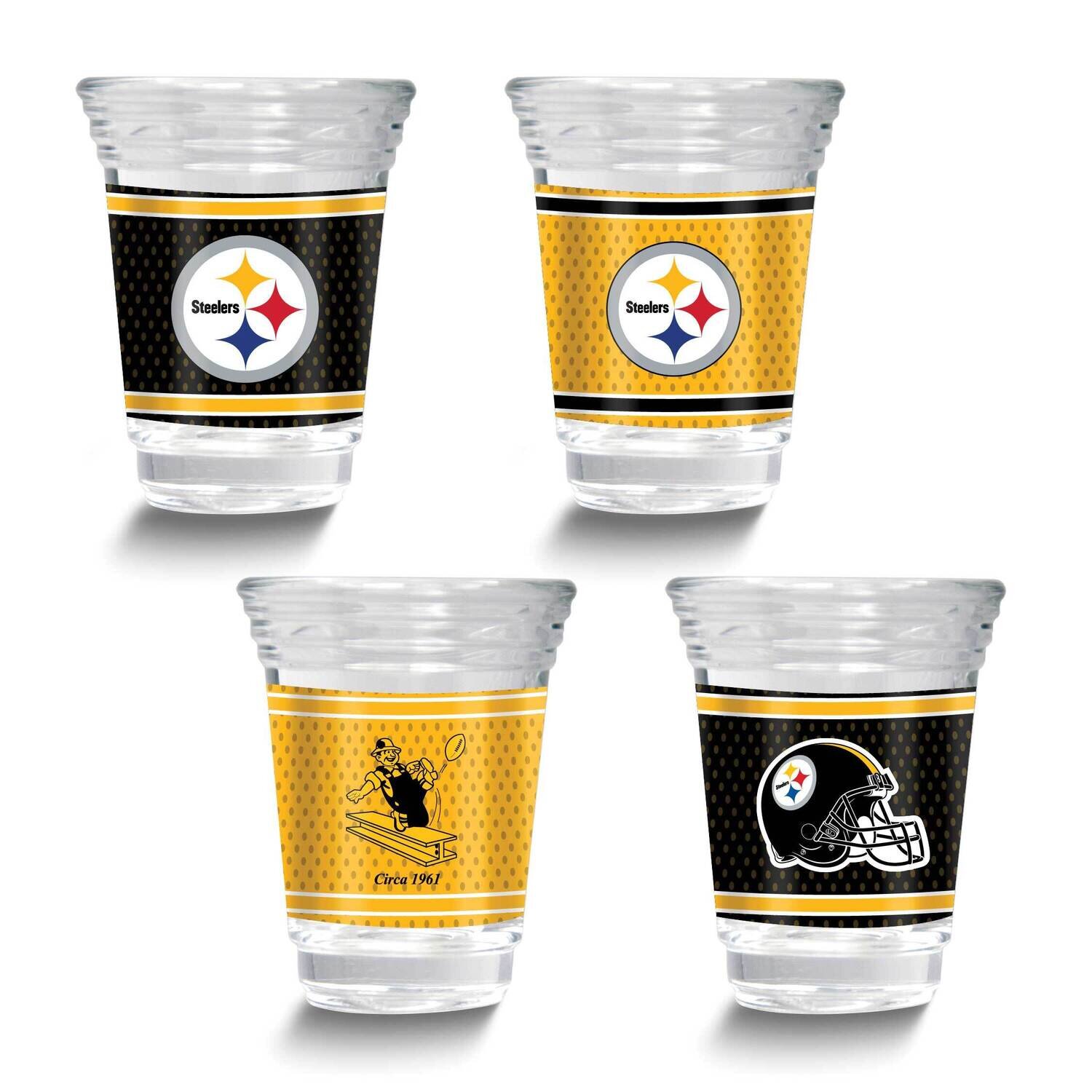 NFL Pittsburgh Steelers 4-piece Shot Glass Set GM26125-STE