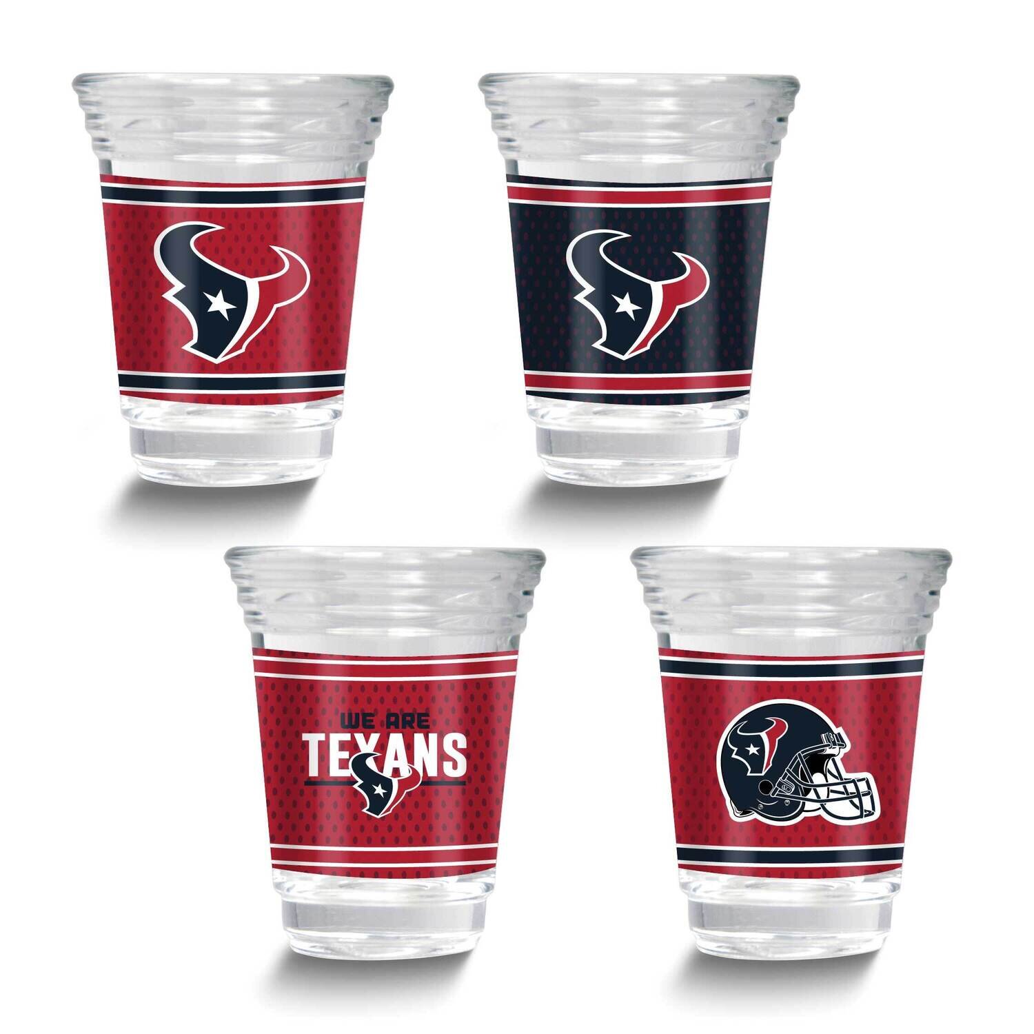 NFL Houston Texans 4-piece Shot Glass Set GM26125-TXN, MPN: GM26125-TXN, 737538033544