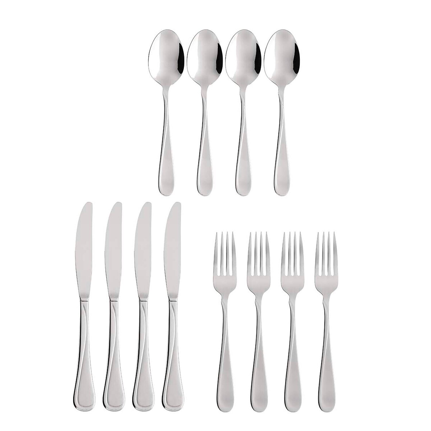 Oneida Flight 12 Piece Flatware Set H015012A, MPN: H015012A, 79363019592