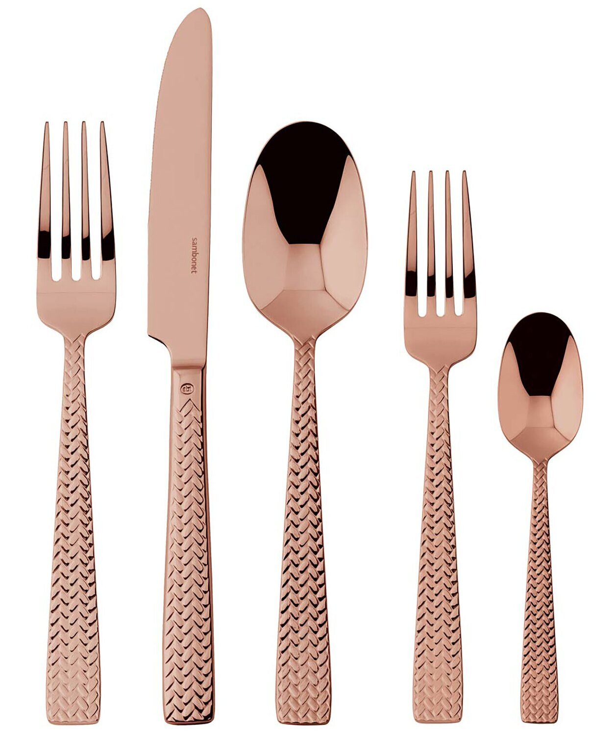 Sambonet Cortina Copper 5 Piece Place Setting S.H. 52722C93, MPN: 52722C93, 790955136984