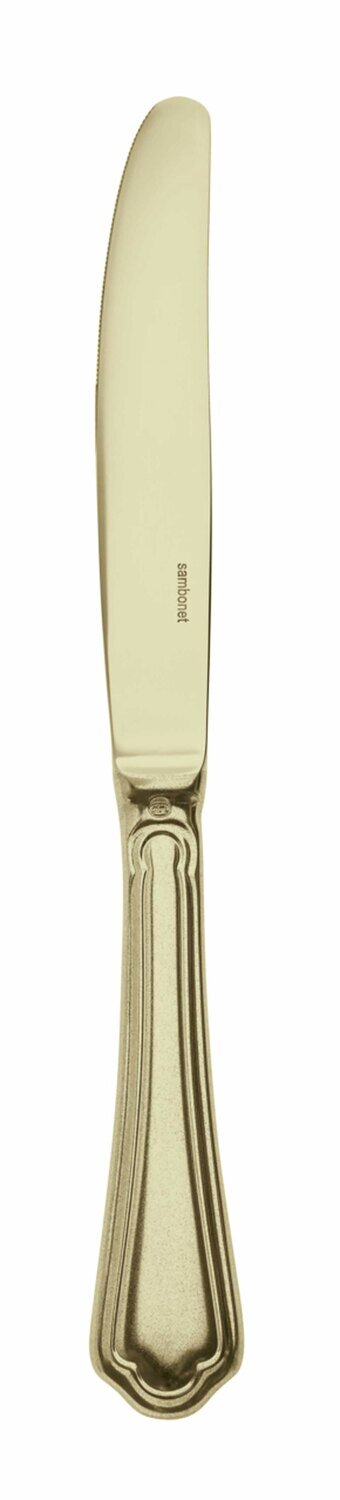Sambonet Filet Toiras Diamond Pvd White Gold Dessert Knife S.H. 52956P27, MPN: 52956P27, 7909551485…