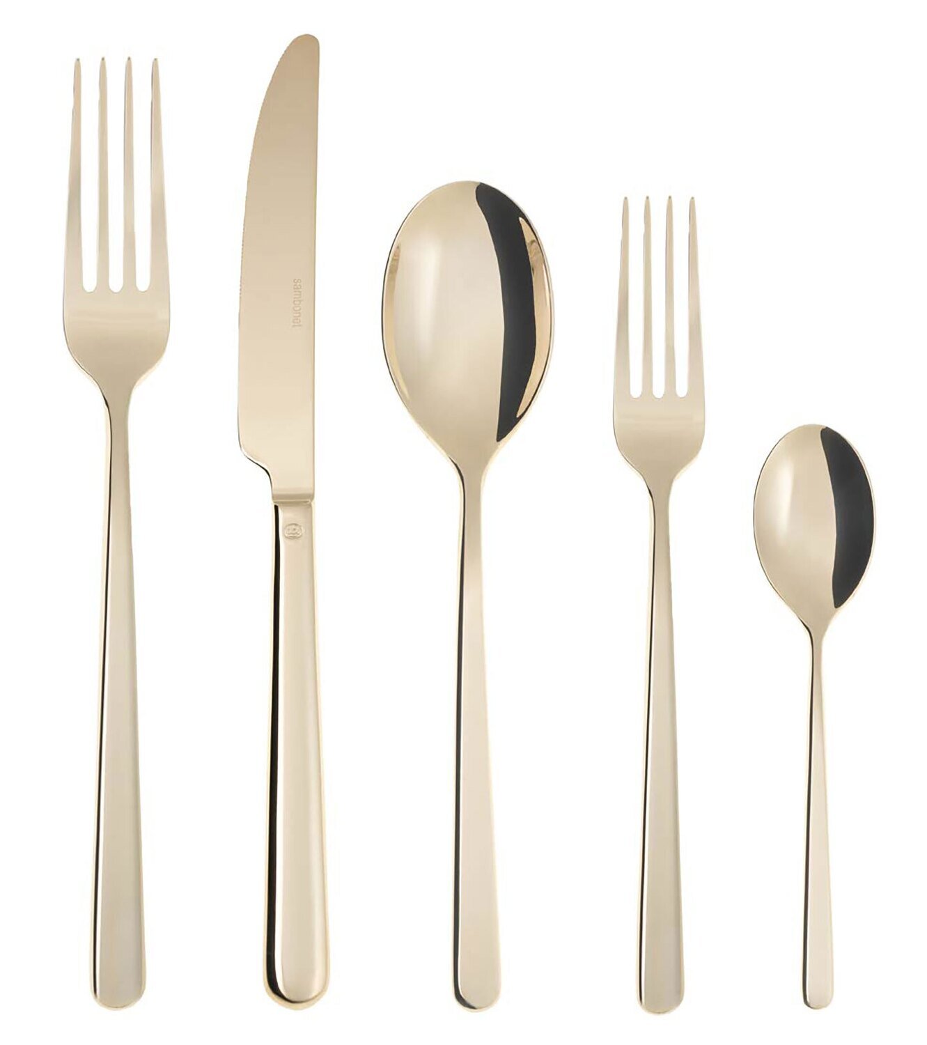 Sambonet Linear PVD Champagne 5 Piece Place Setting S.H. 52713P93