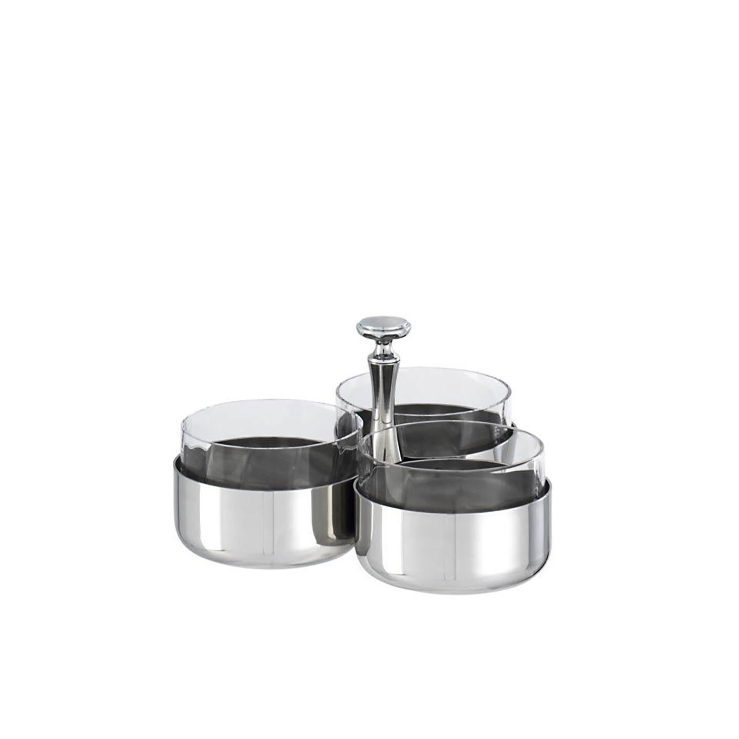 Sambonet Elite Relish Dish 3 Comp. With Crystal Insert 55088-03, MPN: 55088-03, 790955946439