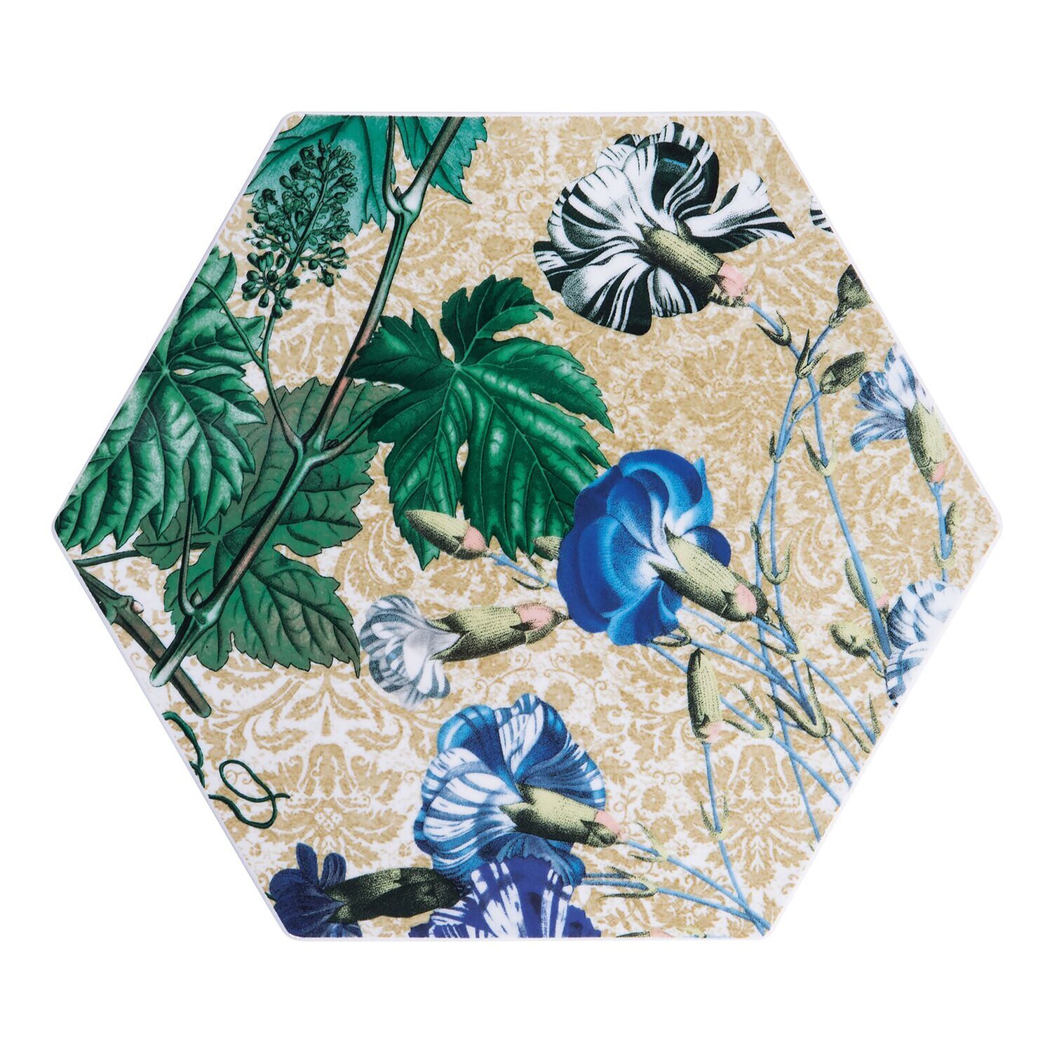 Sambonet Kyma Hexagonal Porcelain Plate 56221-AB, MPN: 56221-AB,