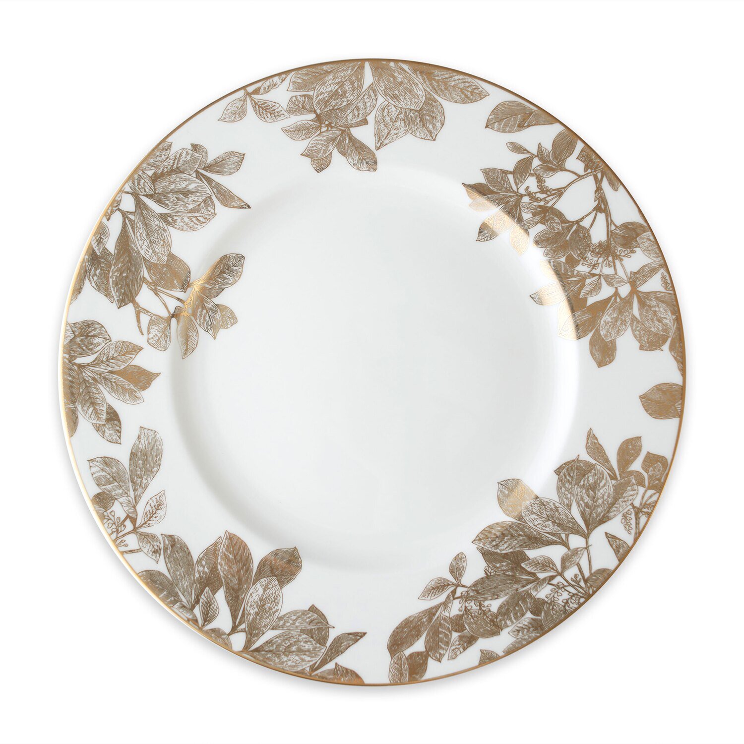 Caskata Arbor Rimmed Dinner Plate Gold DINA-222