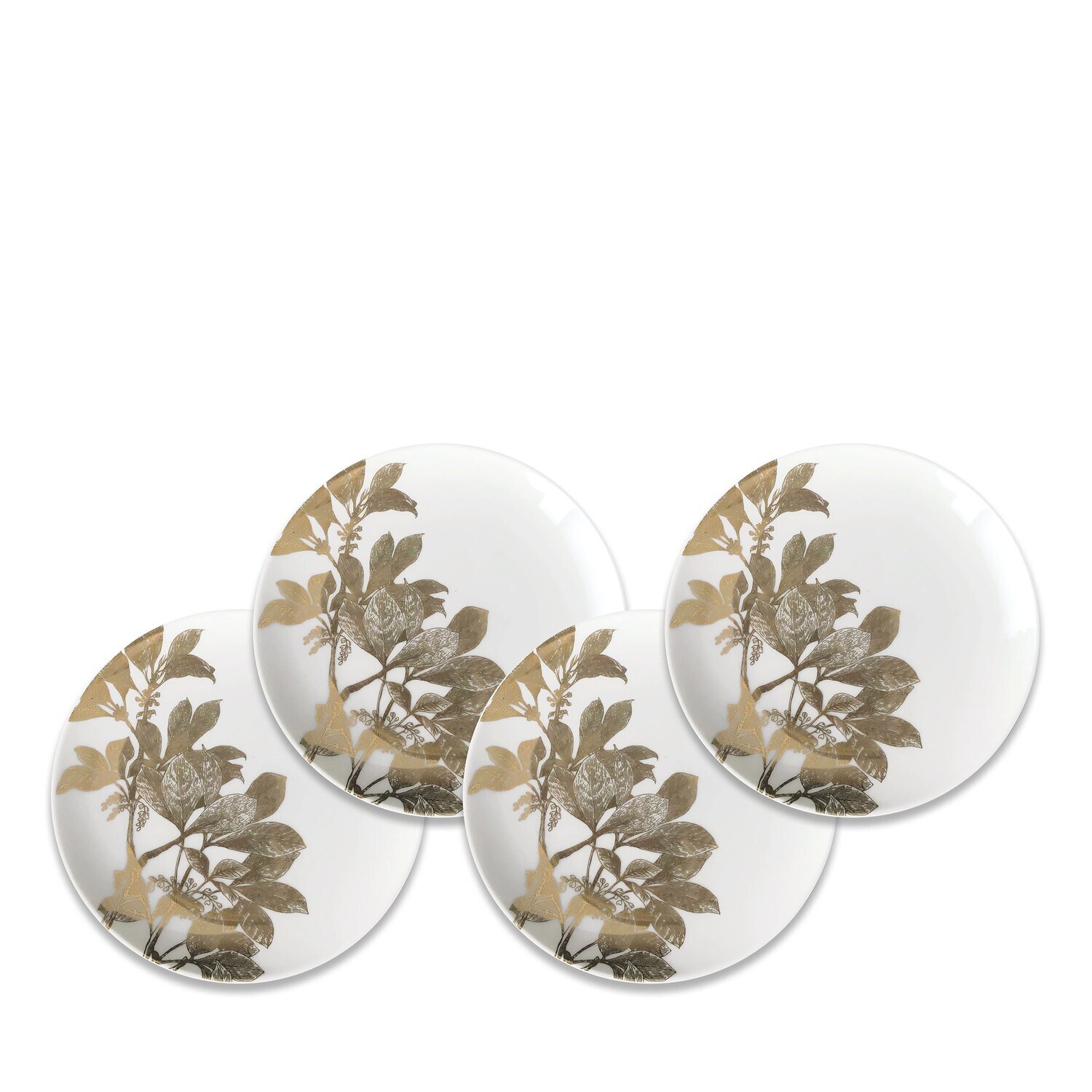 Caskata Arbor Canape Plates Set of 4 Gold CANA-222, MPN: CANA-222, 816666029053