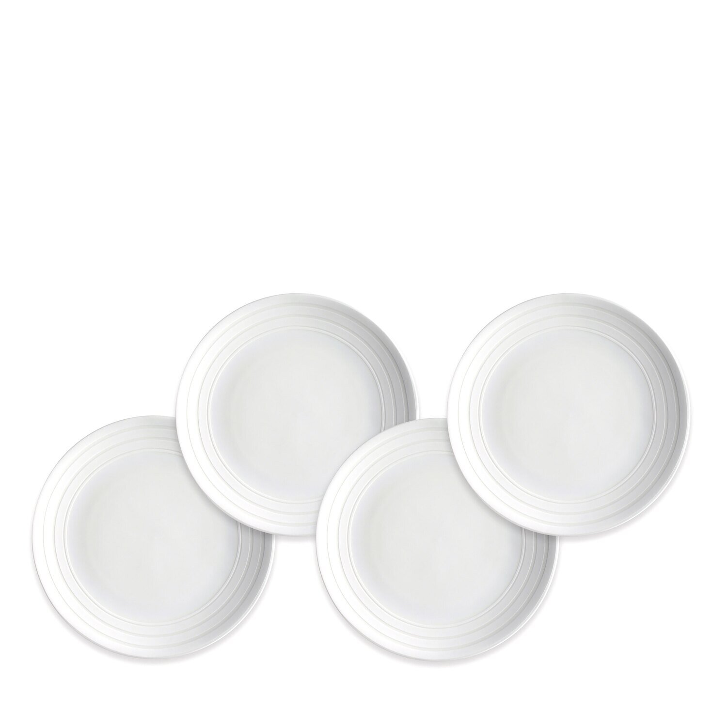 Caskata Cambridge Stripe Canape Plates Set of 4 White CANA-760, MPN: CANA-760, 817325019149
