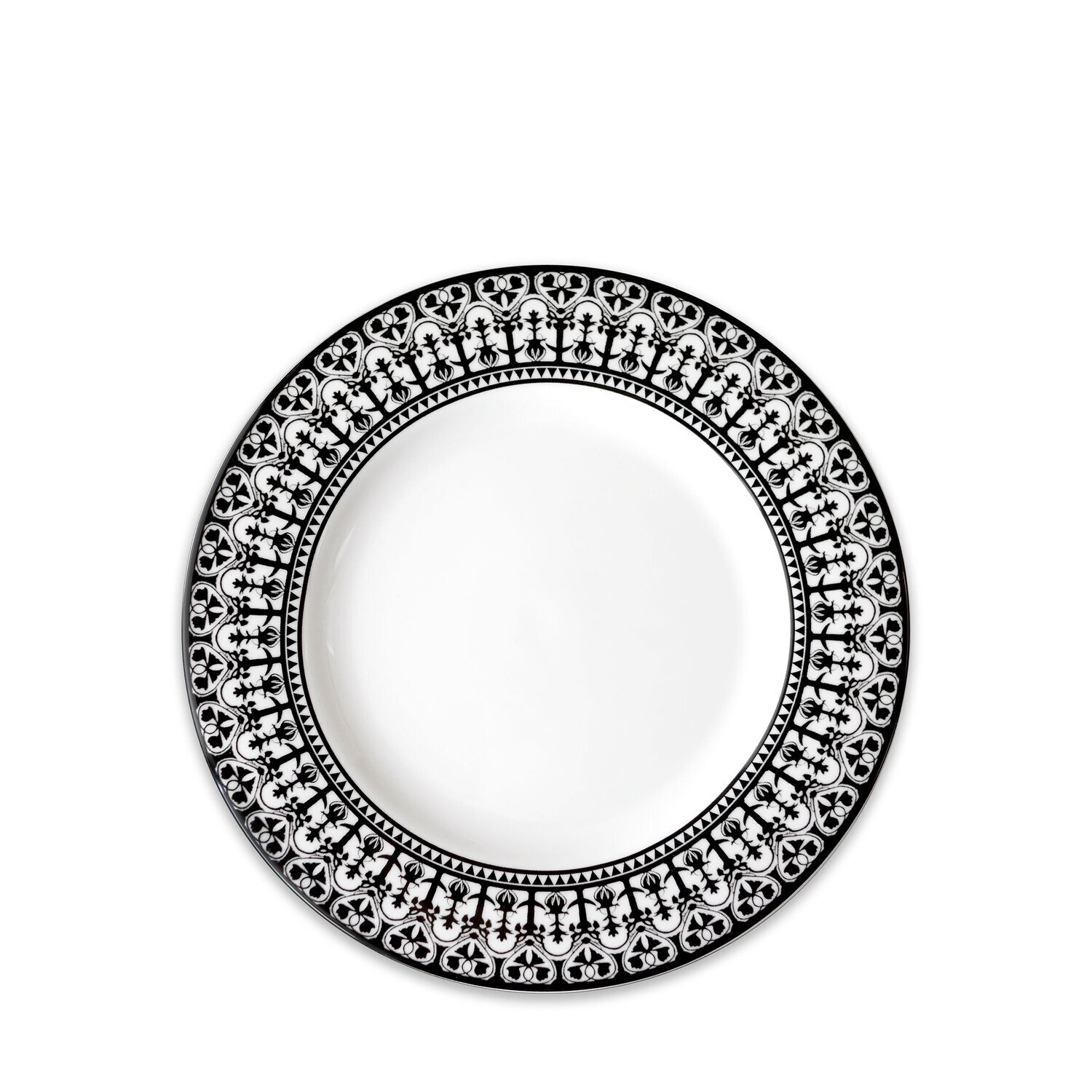 Caskata Casablanca Rimmed Salad Plate Black SALA-160, MPN: SALA-160, 816666028483