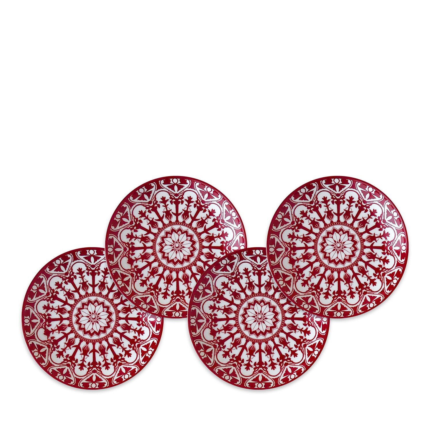 Caskata Casablanca Canape Plates Set of 4 Crimson CAN-165, MPN: CAN-165, 817325013703