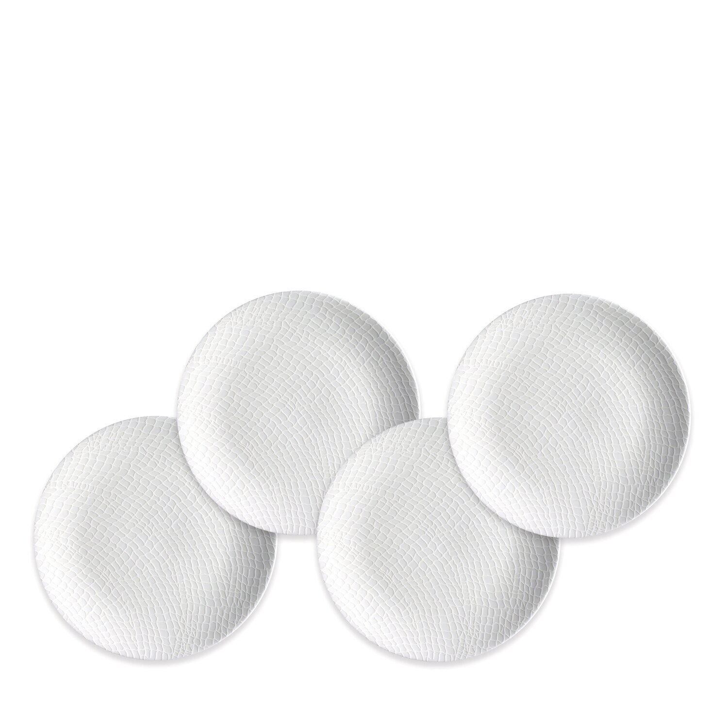 Caskata Catch Canape Plates Set of 4 White CANA-750, MPN: CANA-750, 817325018890