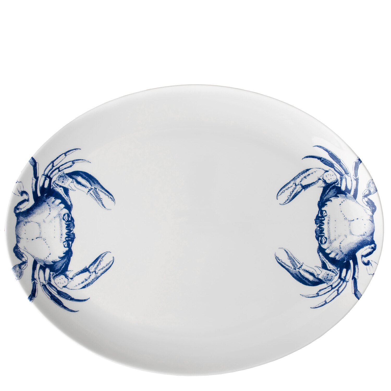 Caskata Crab Medium Coupe Oval Platter Blue COVL-340, MPN: COVL-340, 817325013673