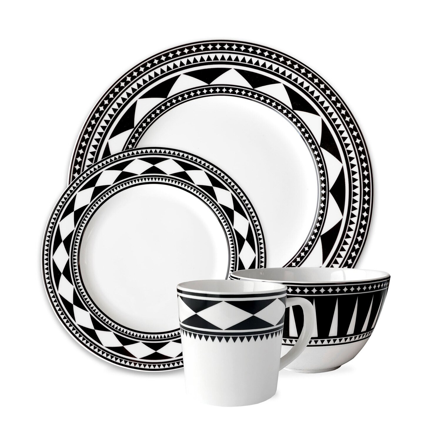 Caskata Fez Place Setting 4 Piece Black PLCE-180, MPN: PLCE-180, 816666029237