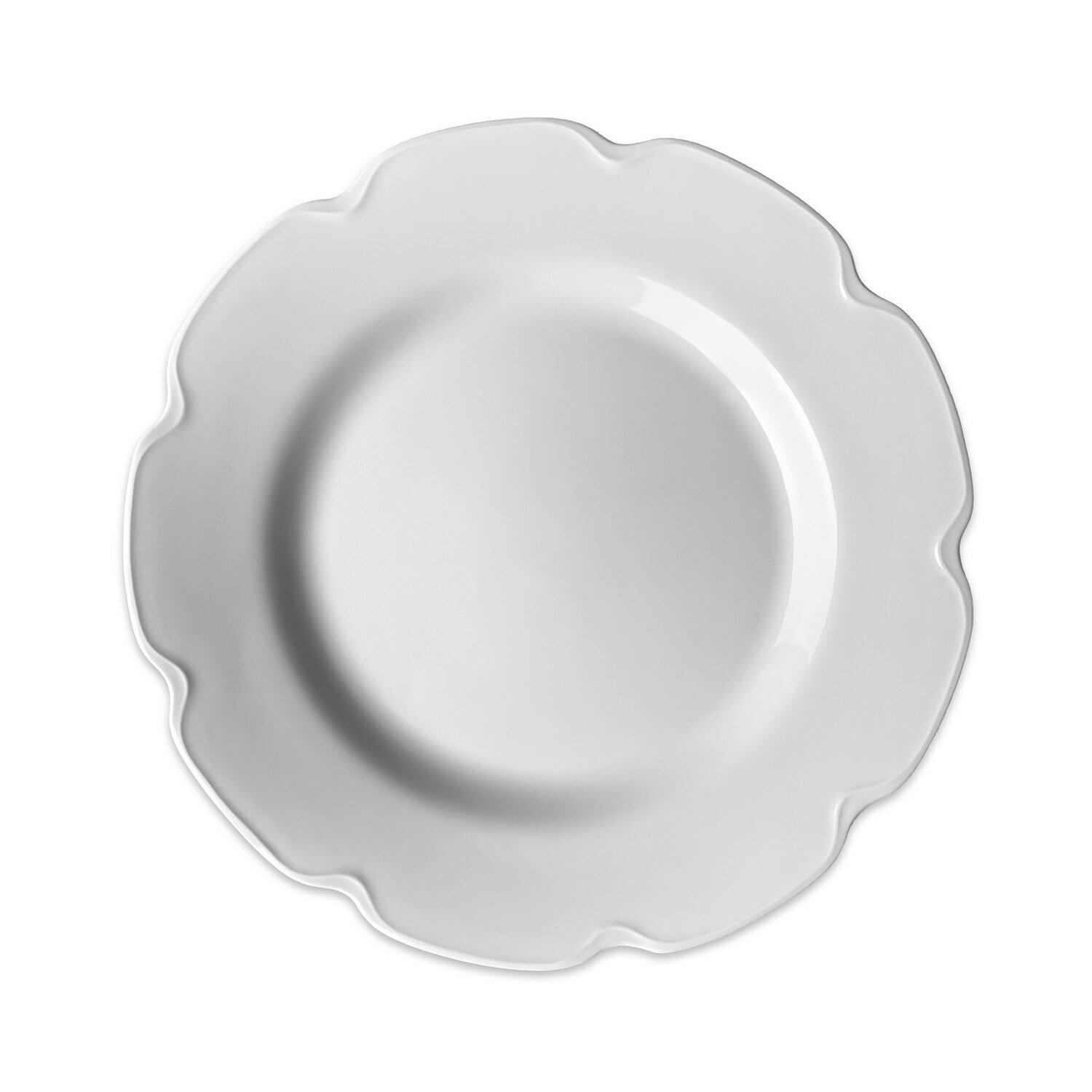 Caskata Grace Shaped Buffet Plate White DINA-920
