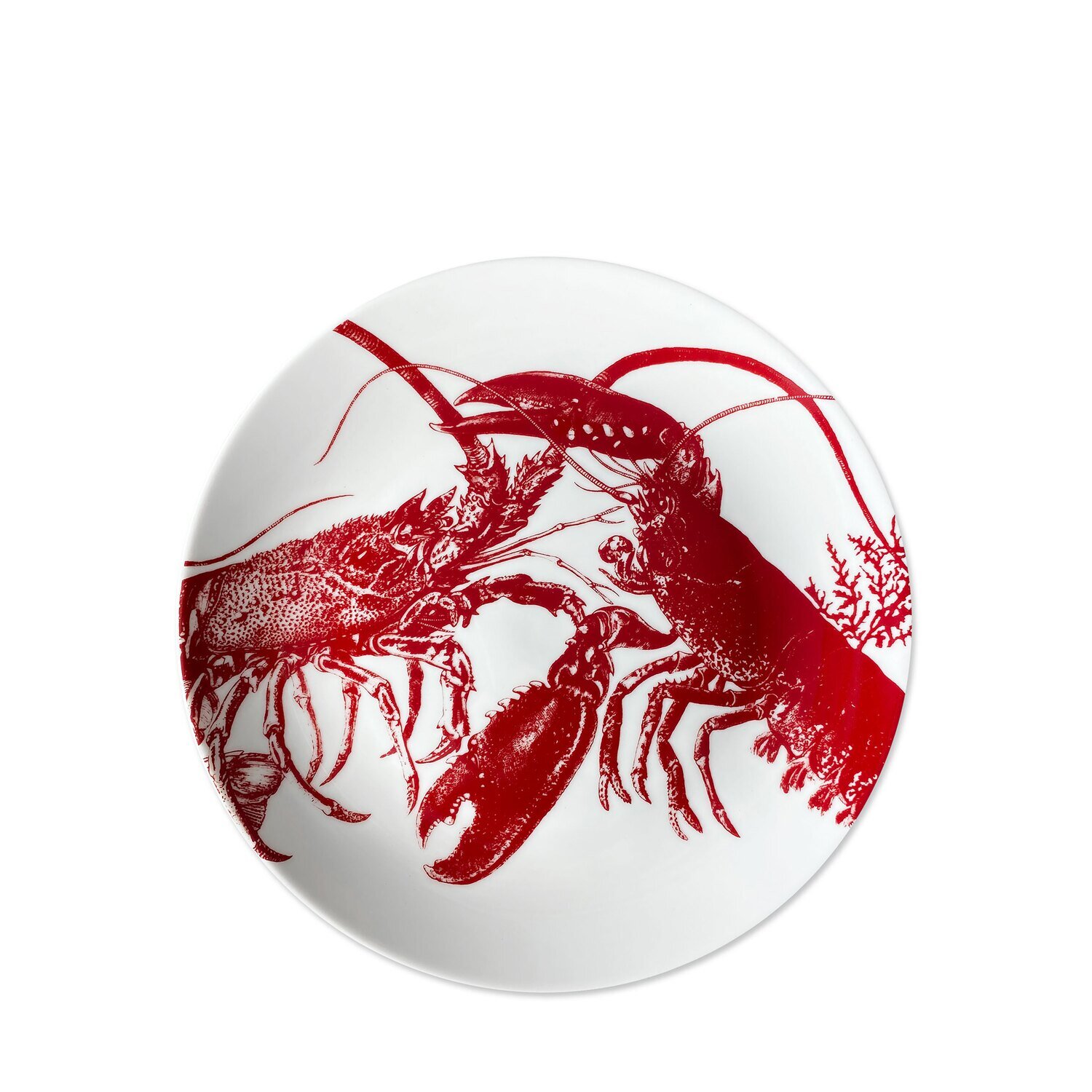 Caskata Lobster Coupe Salad Plate Red SALA-820