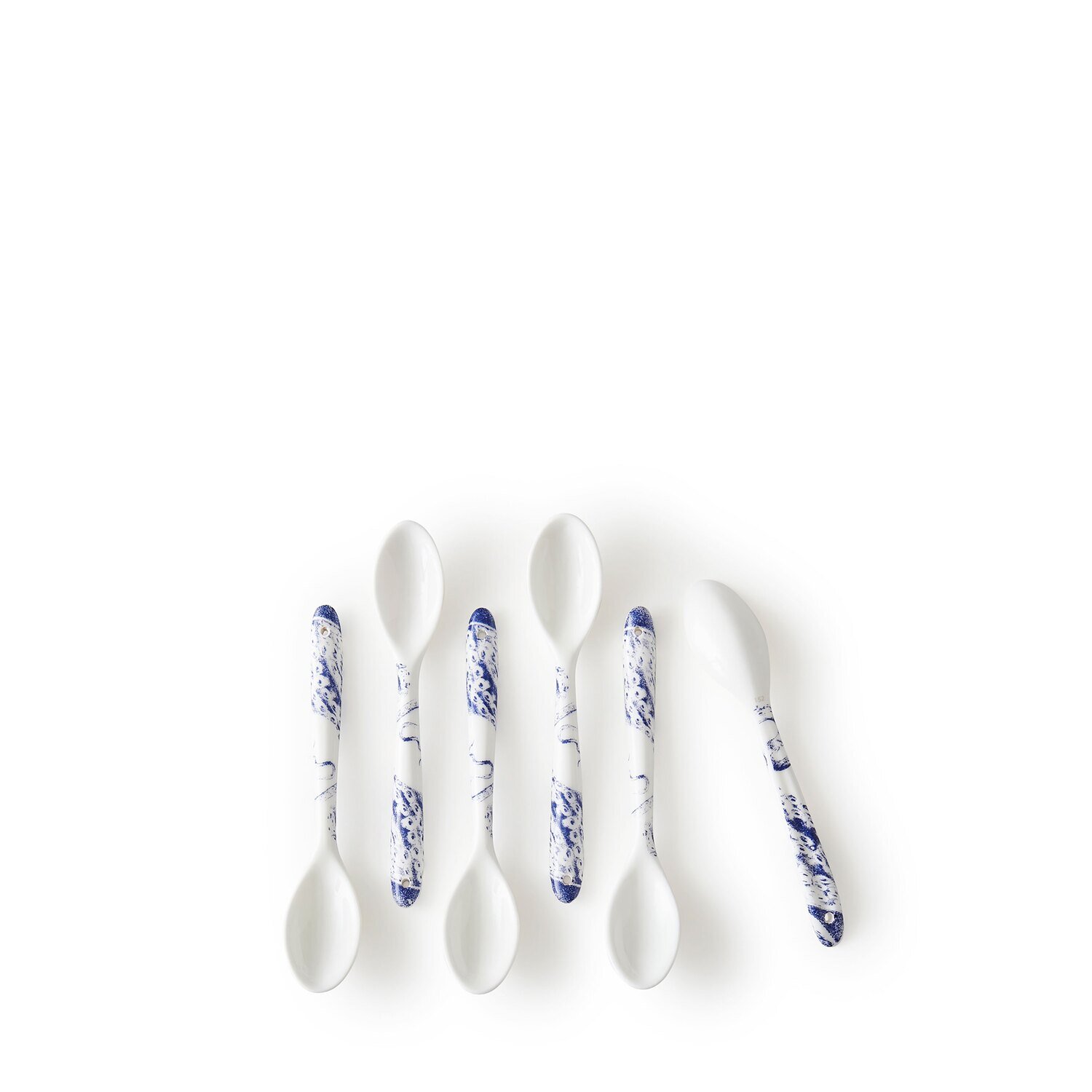 Caskata Lucy Blue Small Spoon Set of 6 Blue SMSPN-380, MPN: SMSPN-380, 817325011020