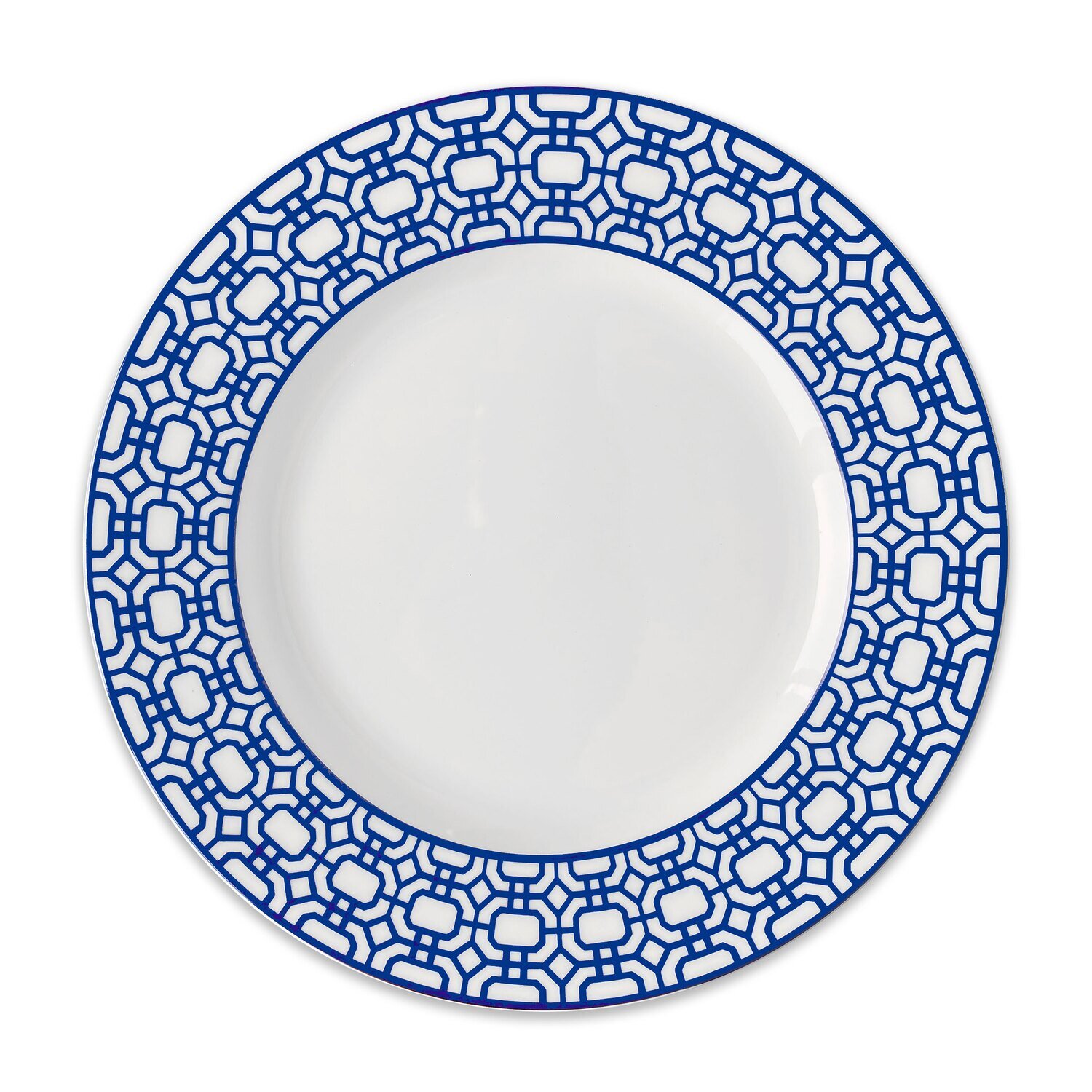 Caskata Newport Garden Gate Rimmed Dinner Plate Blue DINA-501