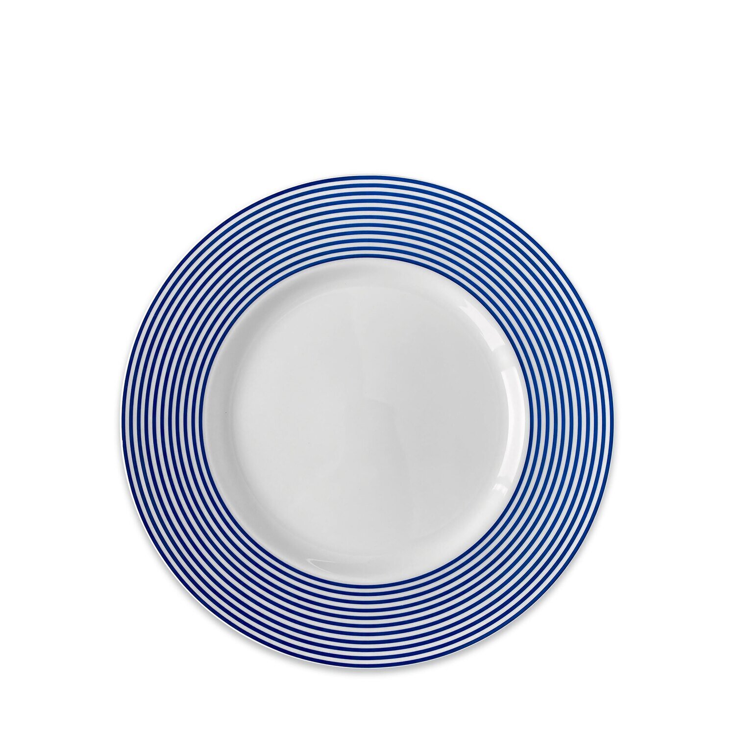 Caskata Newport Stripe Rimmed Salad Plate Blue SALA-501