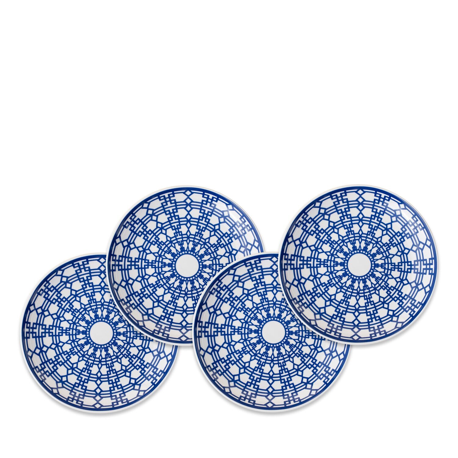 Caskata Newport Garden Gate Canape Plates Set of 4 Bue CANA-500, MPN: CANA-500, 816666029626