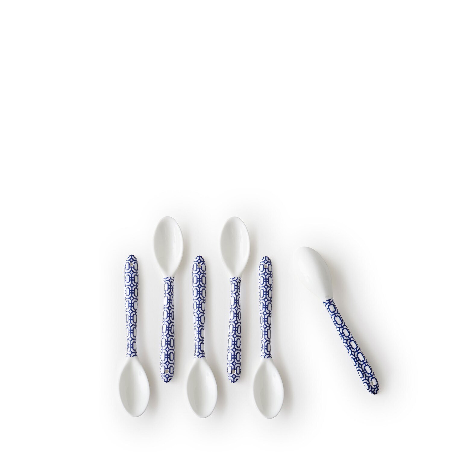 Caskata Newport Garden Gate Small Spoon Set of 6 Blue SMSPN-500, MPN: SMSPN-500, 817325013024