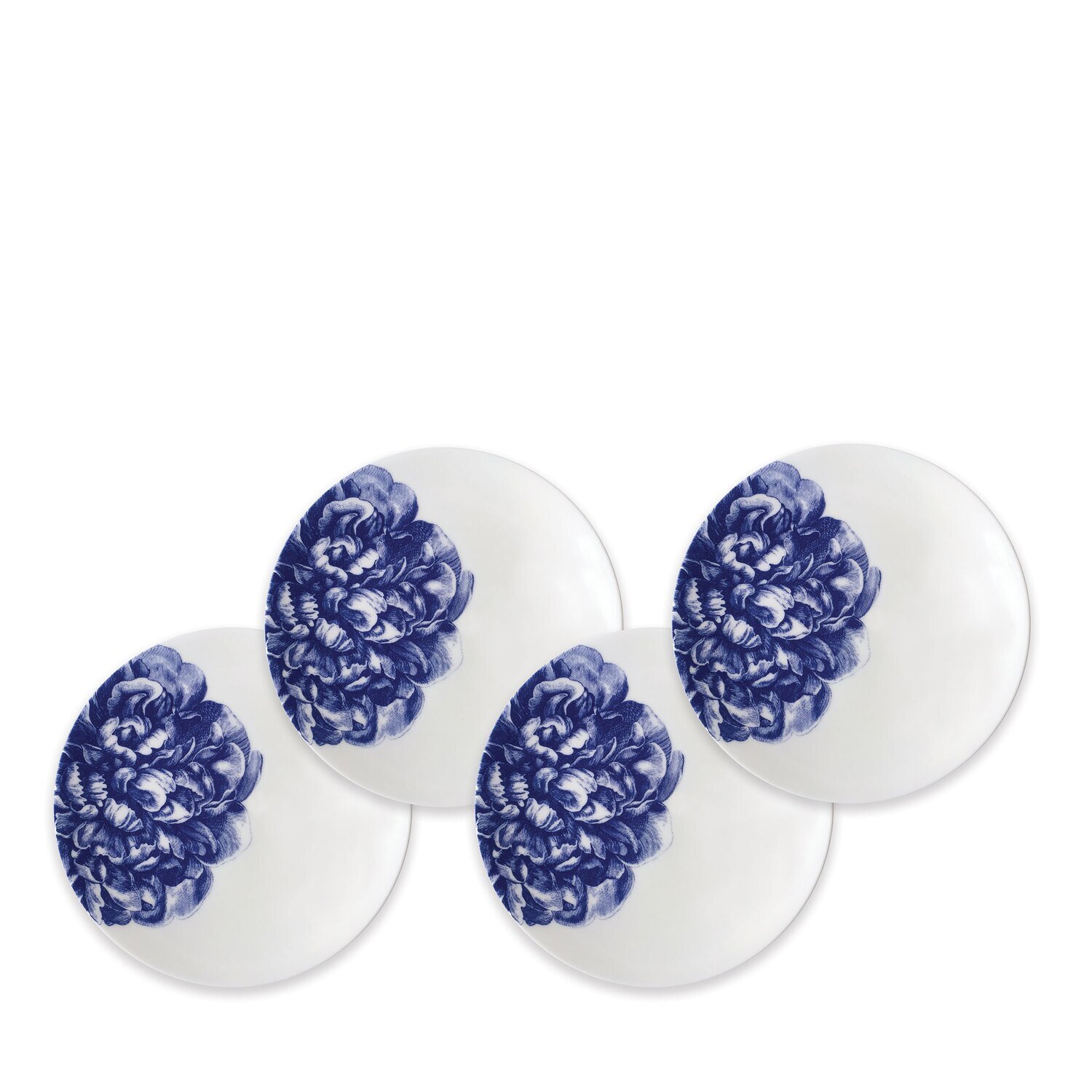Caskata Peony Canape Platess Set of 4 Blue CAN-860, MPN: CAN-860, 816666023877
