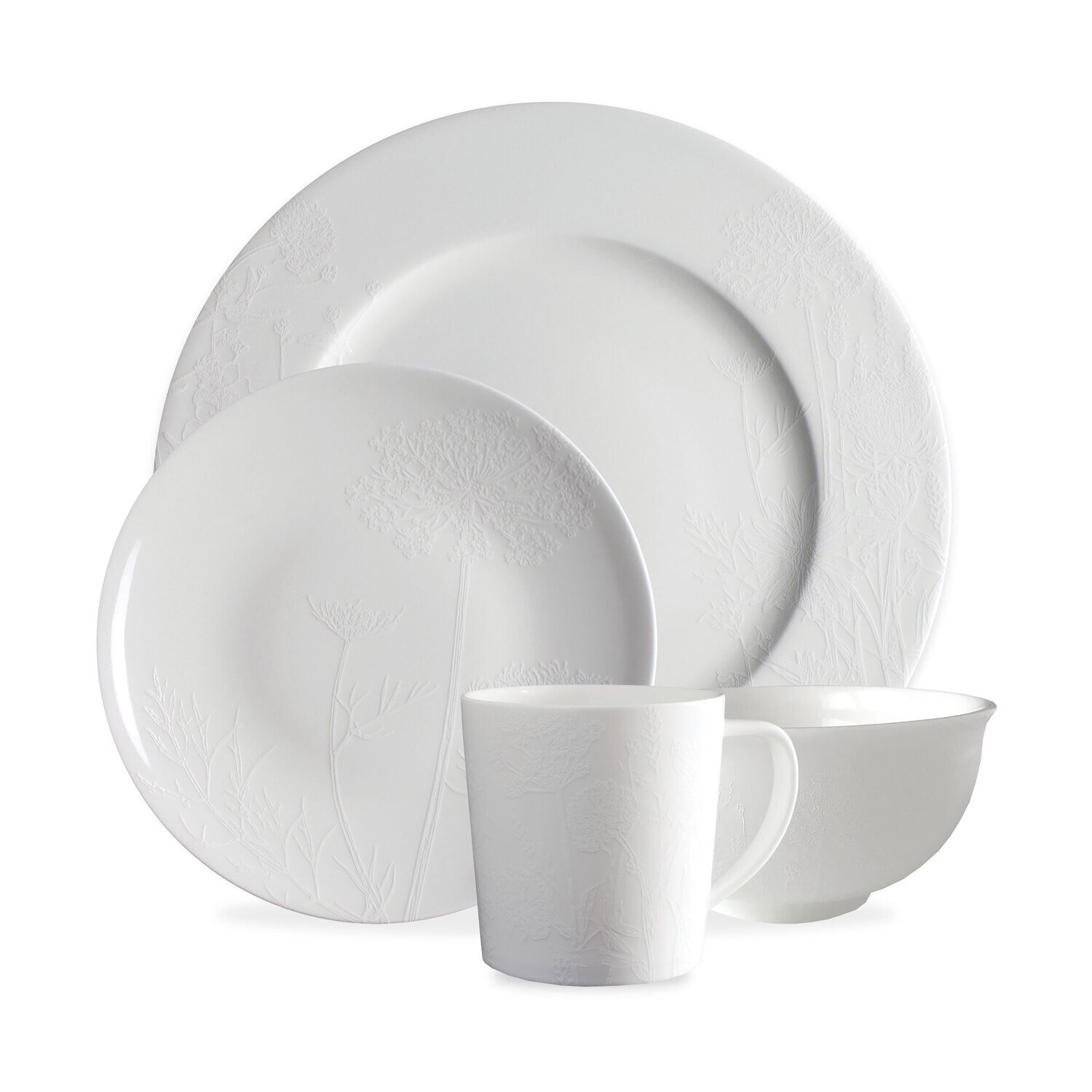 Caskata Summer Place Setting 4 Piece White PLCE-650, MPN: PLCE-650, 817325019996