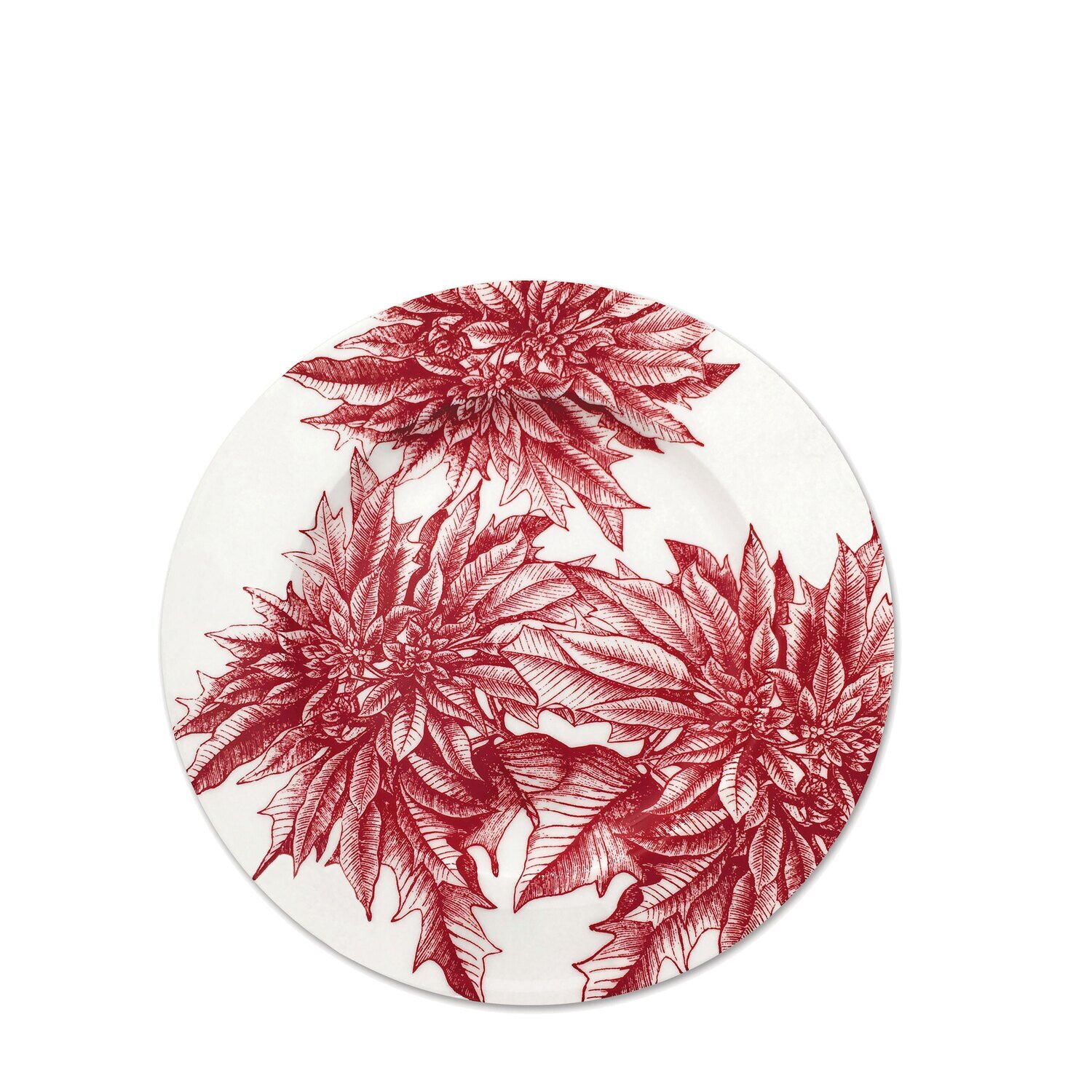 Caskata Poinsettia Splash Coupe Salad Plate Red SALA-546, MPN: SALA-546, 817325012171