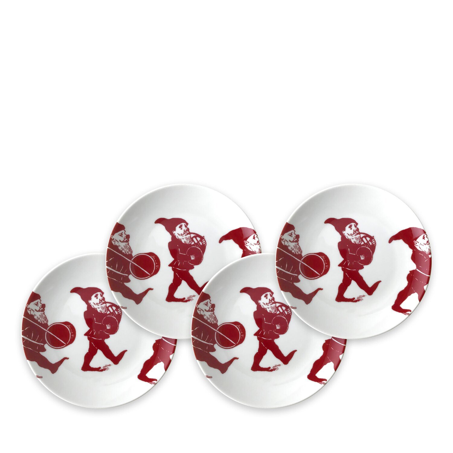 Caskata Elves Canape Plates Set of 4 Red CANA-910, MPN: CANA-910, 816666028988