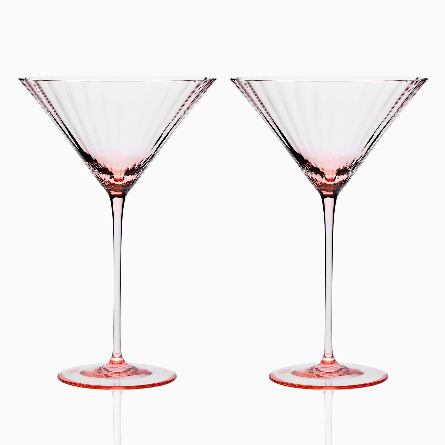 Caskata Quinn Optic Martini Glasses Set of 2 Rose GL-OMARTINI-30, MPN: GL-OMARTINI-30, 817325010900