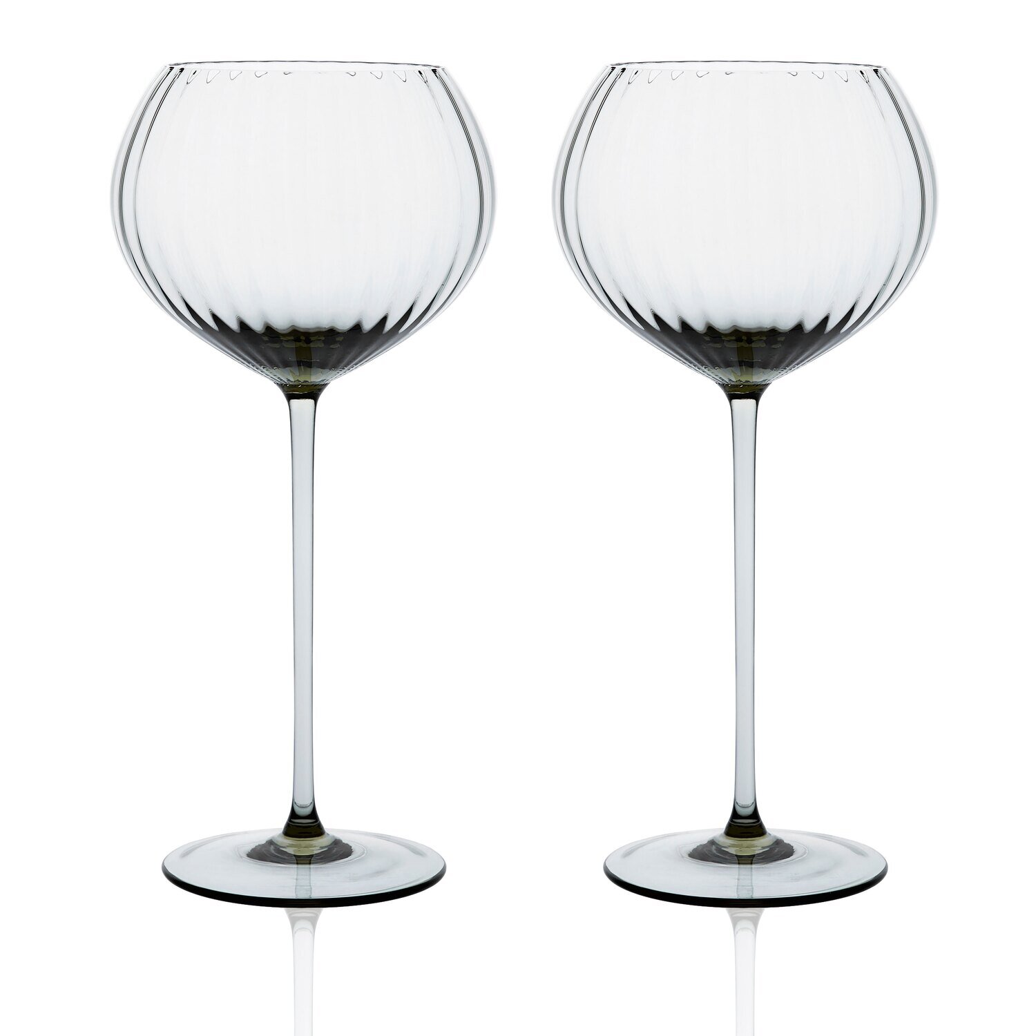 Caskata Quinn Optic Red Wine Glasses Set of 2 Smoke GL-ORWIN-100