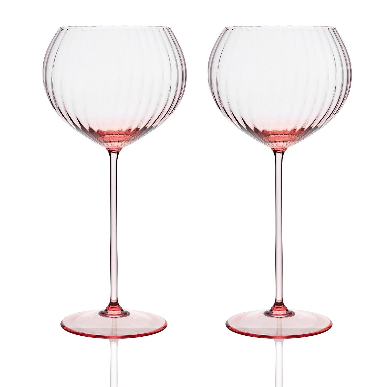 Caskata Quinn Optic Red Wine Glasses Set of 2 Rose GL-ORWIN-300