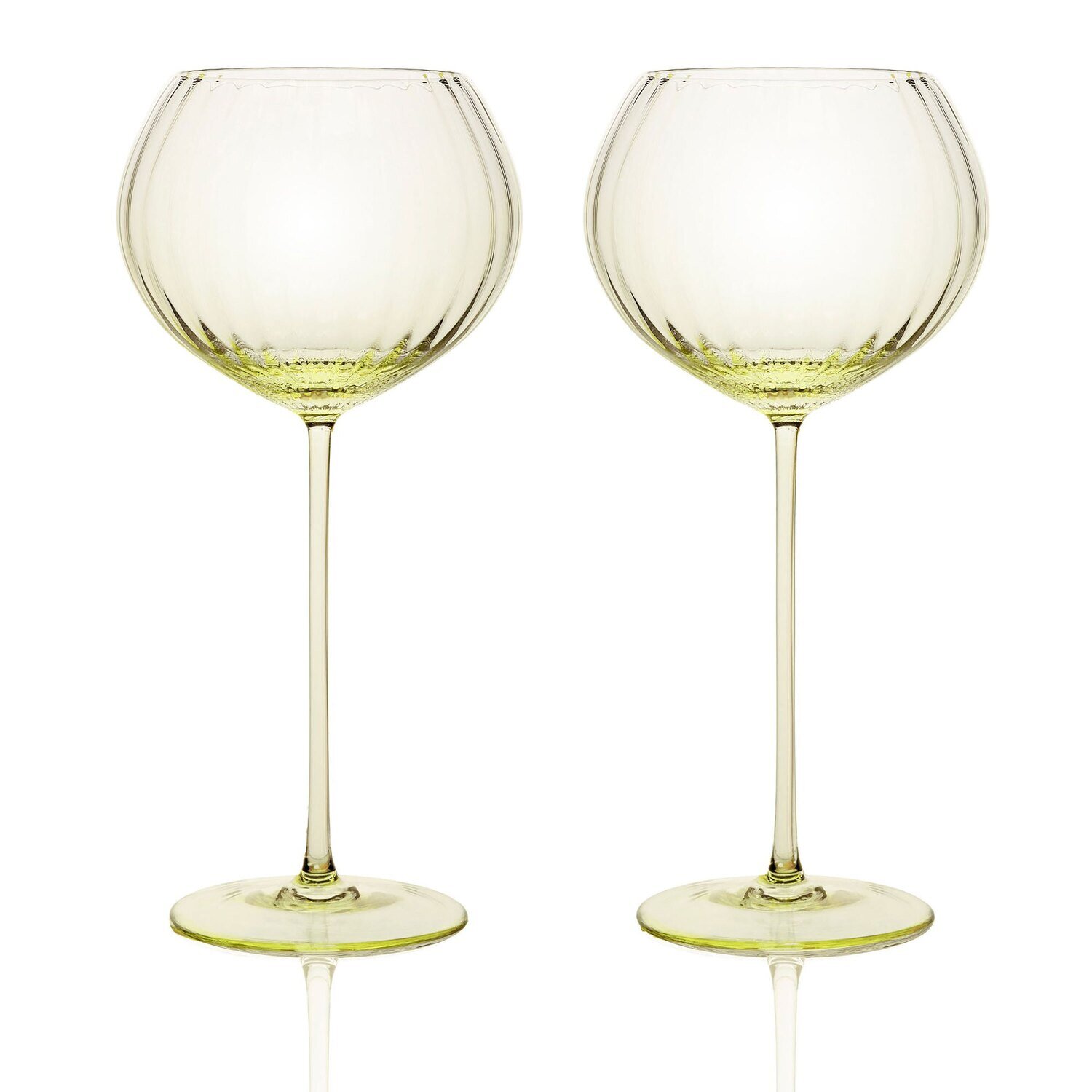 Caskata Quinn Optic Red Wine Glasses Set of 2 Citrine GL-ORWIN-500