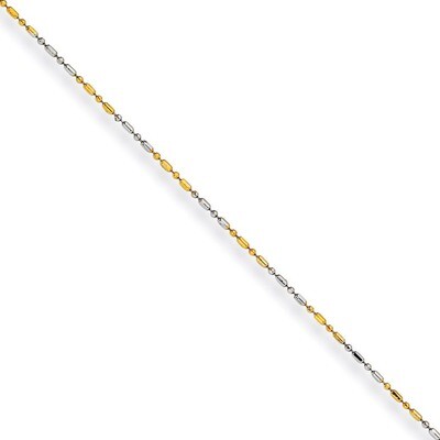 White &amp; Yellow Rhodium over Brass 1.20mm 2 color plated Fancy Chain SRN205 by Chisel, MPN: SRN205, …