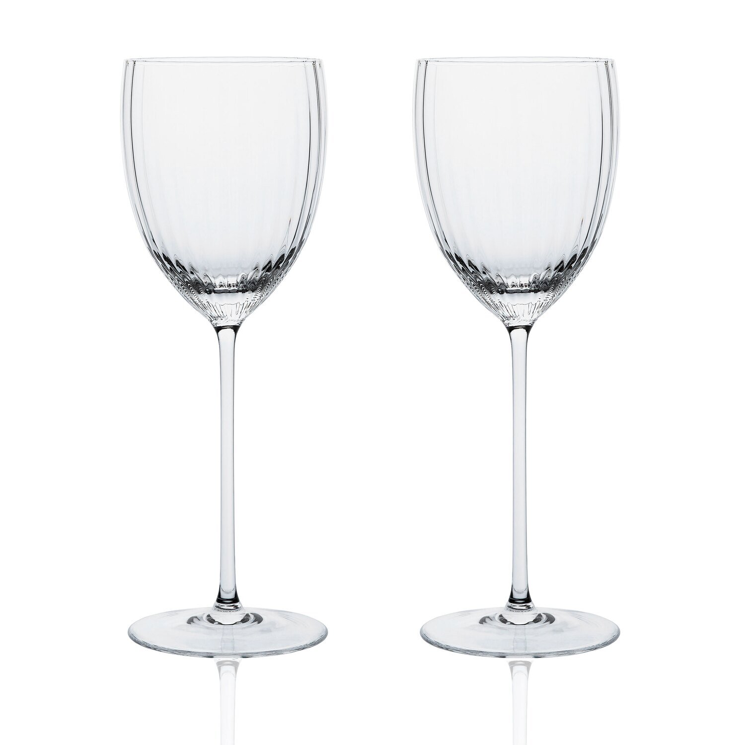 Caskata Quinn Optic White Wine Glasses Set of 2 Clear GL-OWWIN-000