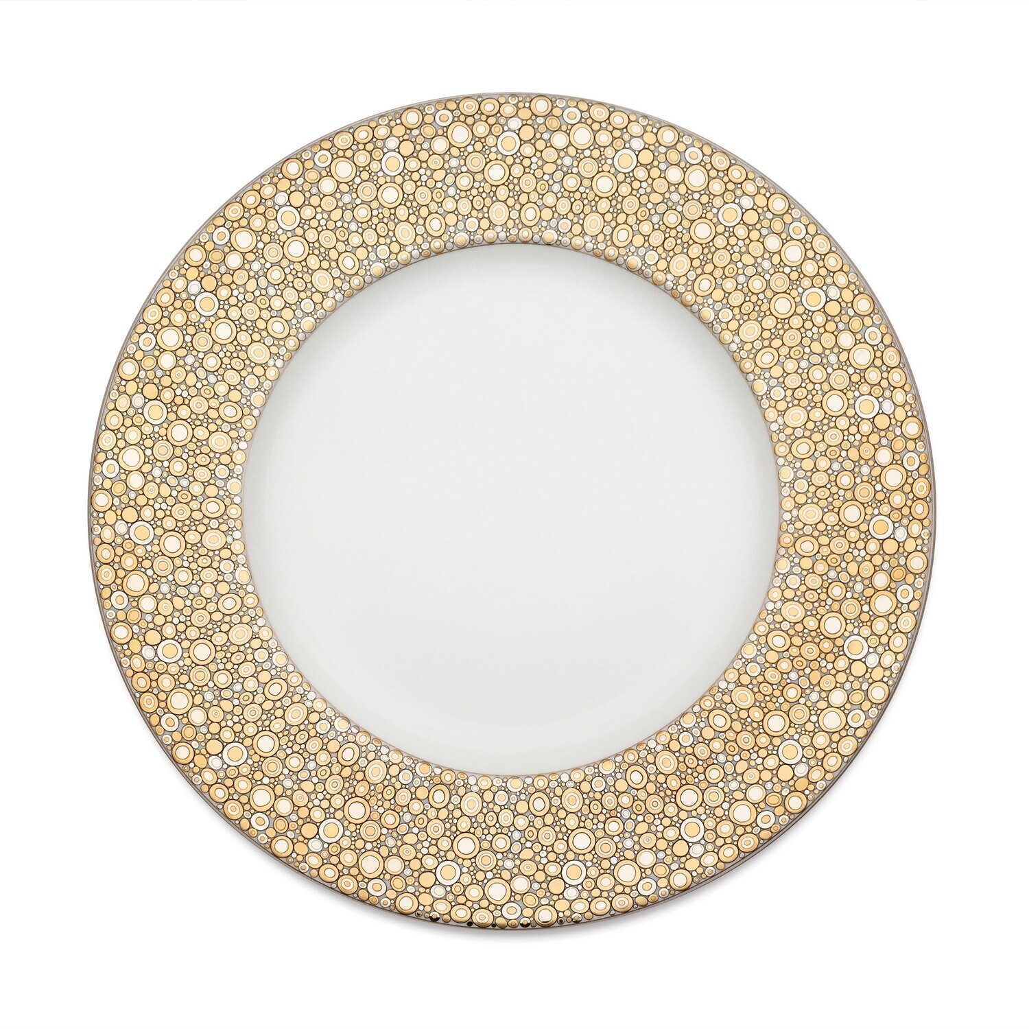 Caskata Ellington Shimmer Rimmed Dinner Plate Gold Platinum DINL-115, MPN: DINL-115, 817325017565