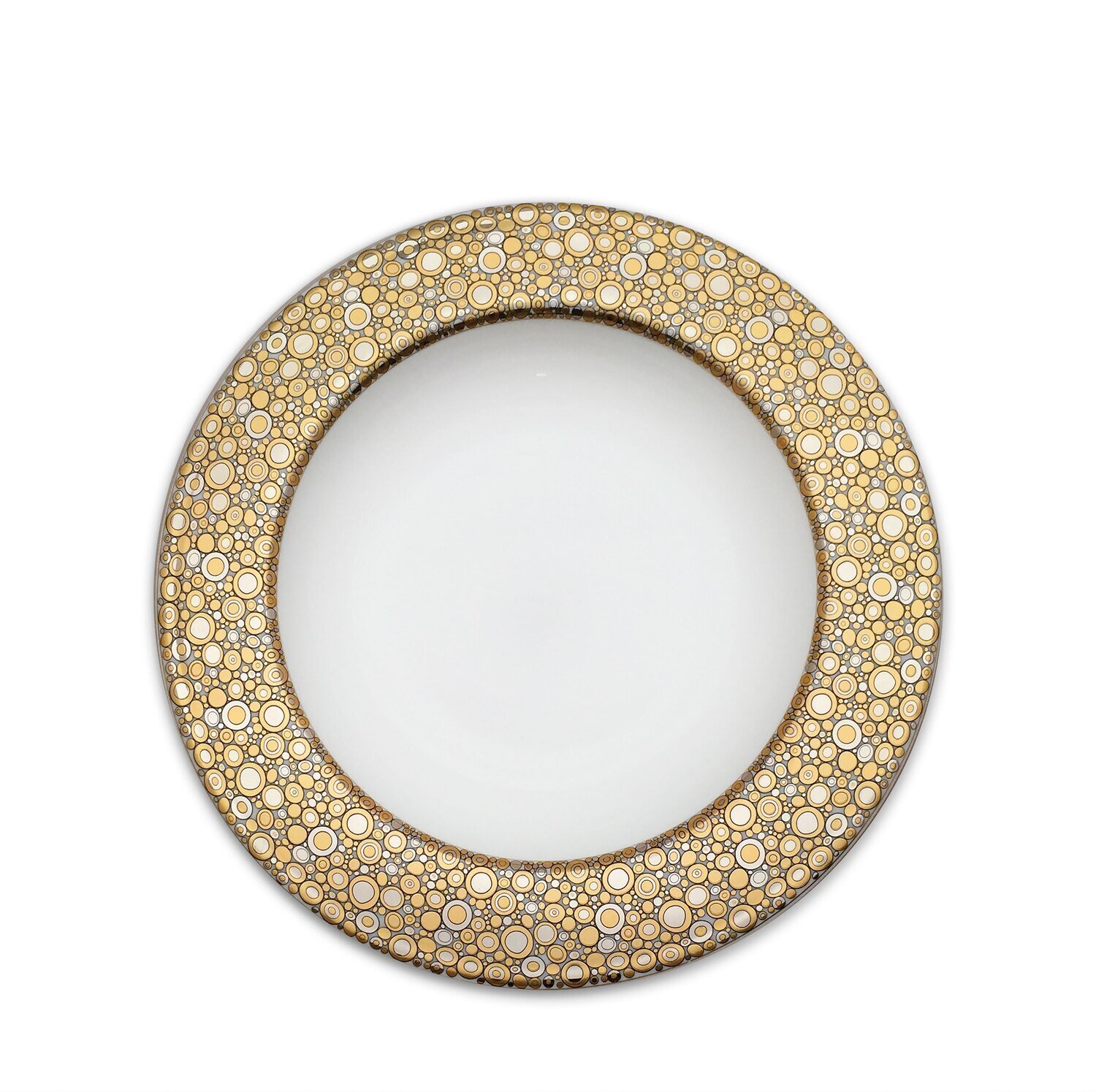 Caskata Ellington Shimmer Rimmed Soup Bowl Gold Platinum SOUPL-115, MPN: SOUPL-115, 817325018098
