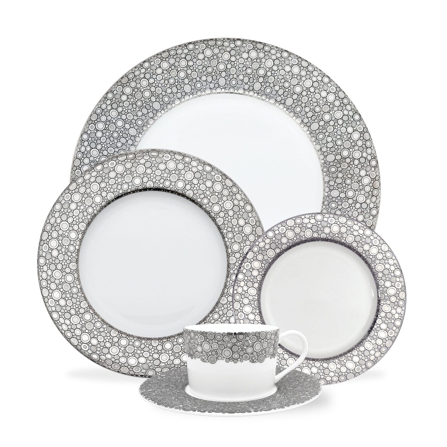 Caskata Ellington Shine Place Setting Platinum PLCE-215, MPN: PLCE-215, 816666029350