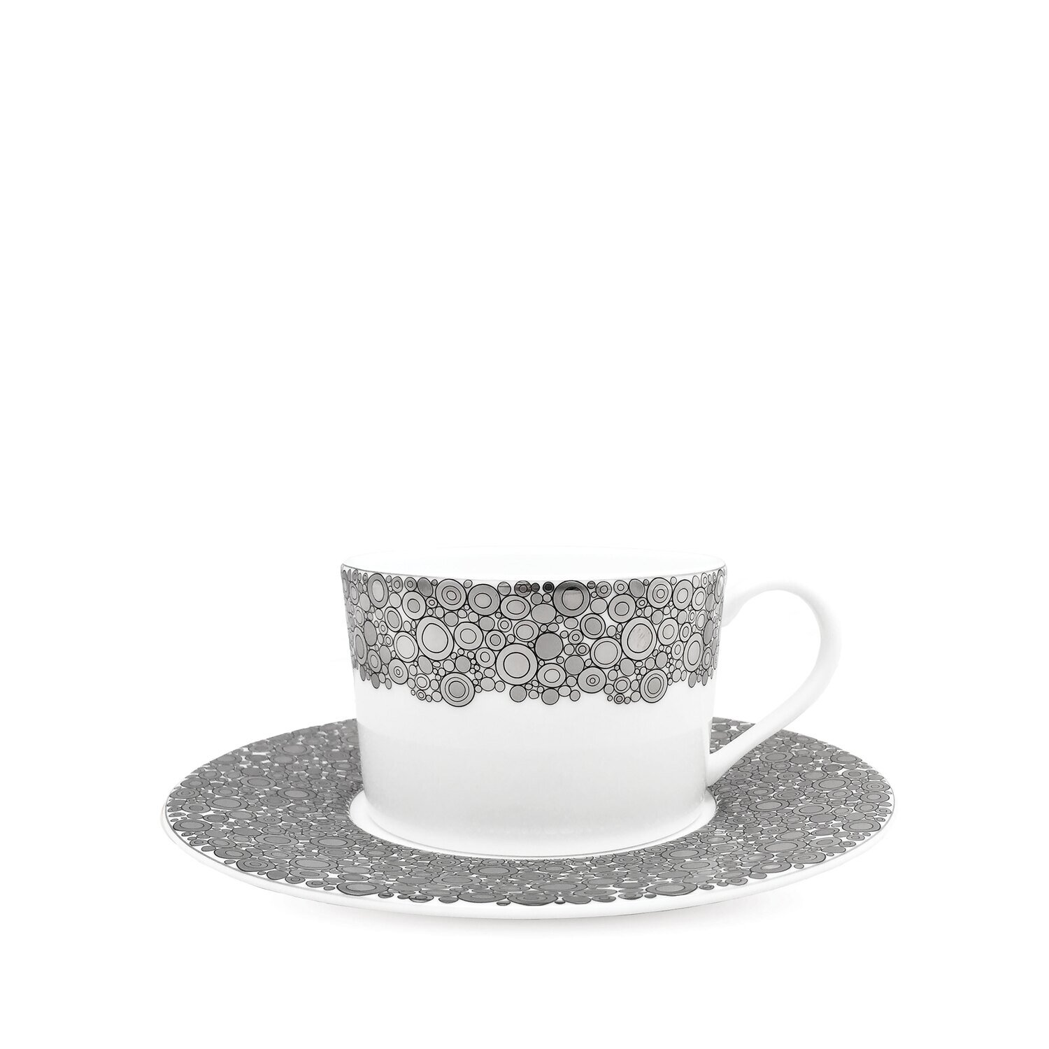 Caskata Ellington Shine Cup &amp; Saucer Platinum HCSL-215, MPN: HCSL-215, 817325018159