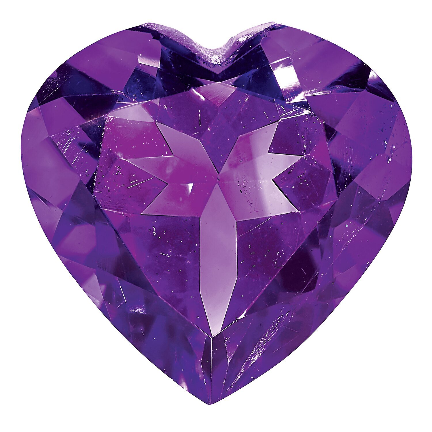 Amethyst 7mm Heart Faceted AAA Quality Gemstone AM-0700-HTF-AAA